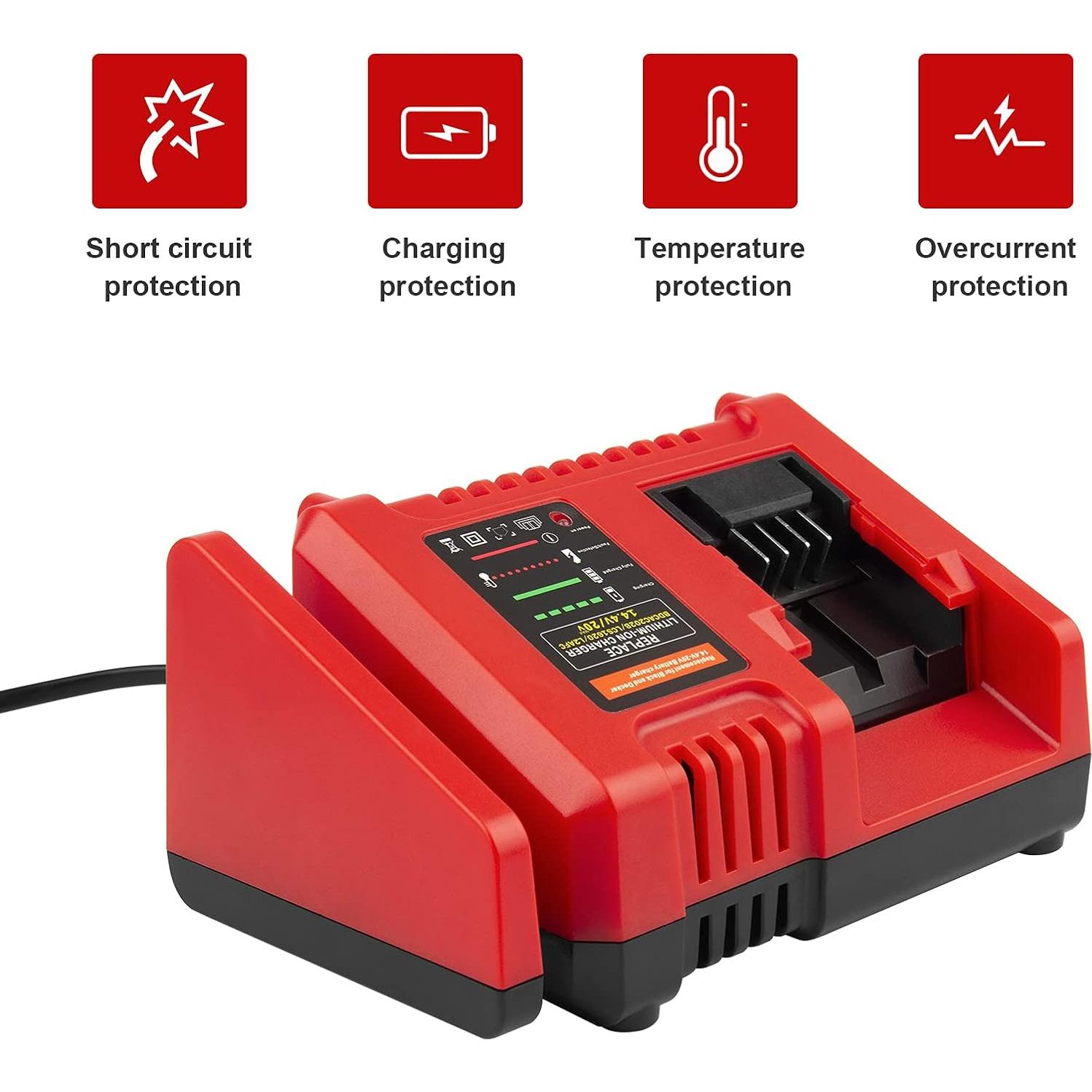 Cargador Rápido 20V BLACK+DECKER BDCAC202B Li-Ion