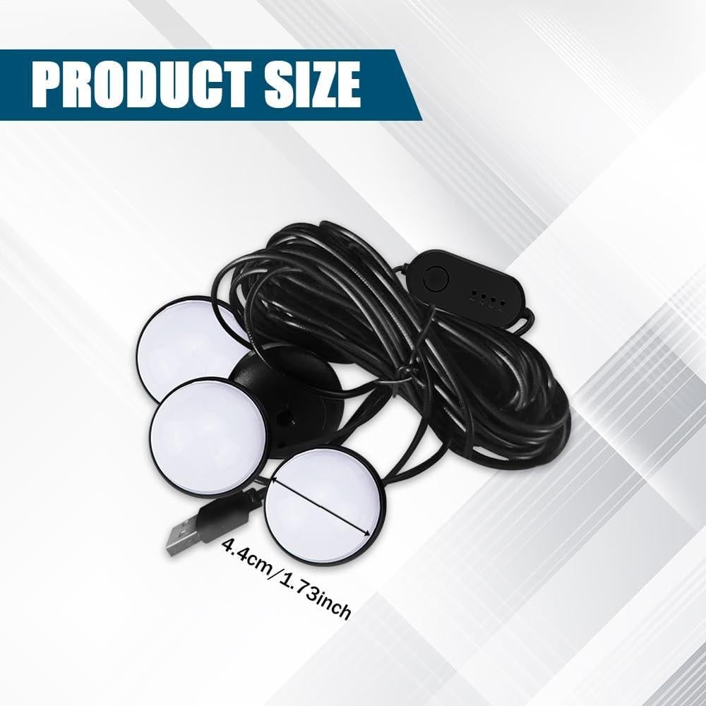 Luces LED RGOAANC para Pedales de Coche, RGB, 1.7m y 2.2m