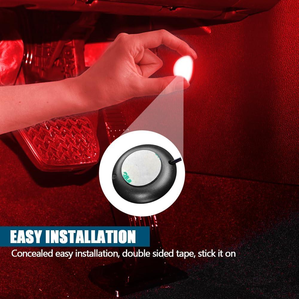 Luces LED RGOAANC para Pedales de Coche, RGB, 1.7m y 2.2m