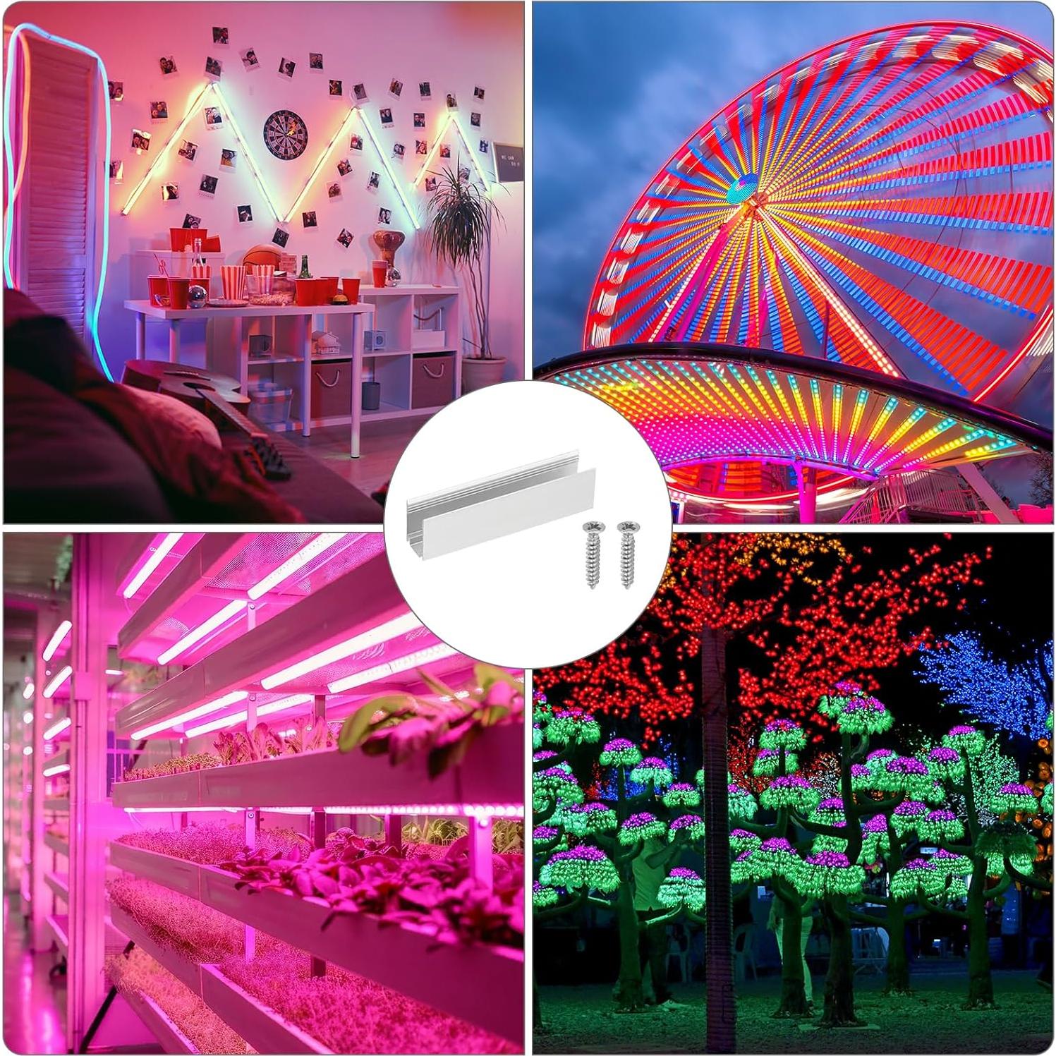 Soportes de Montaje para Luces LED PATIKIL 30 Pcs Aluminio