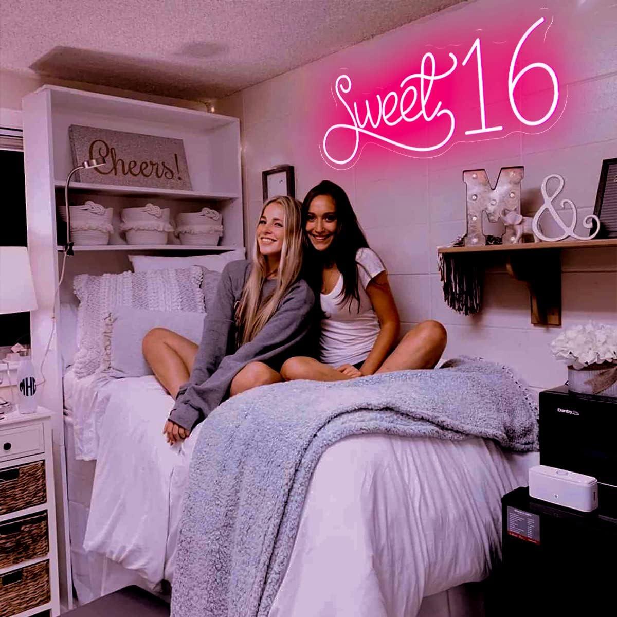 Cartel de Neón Sweet 16 Rosa LED Dimmable 50.8x20.3 cm