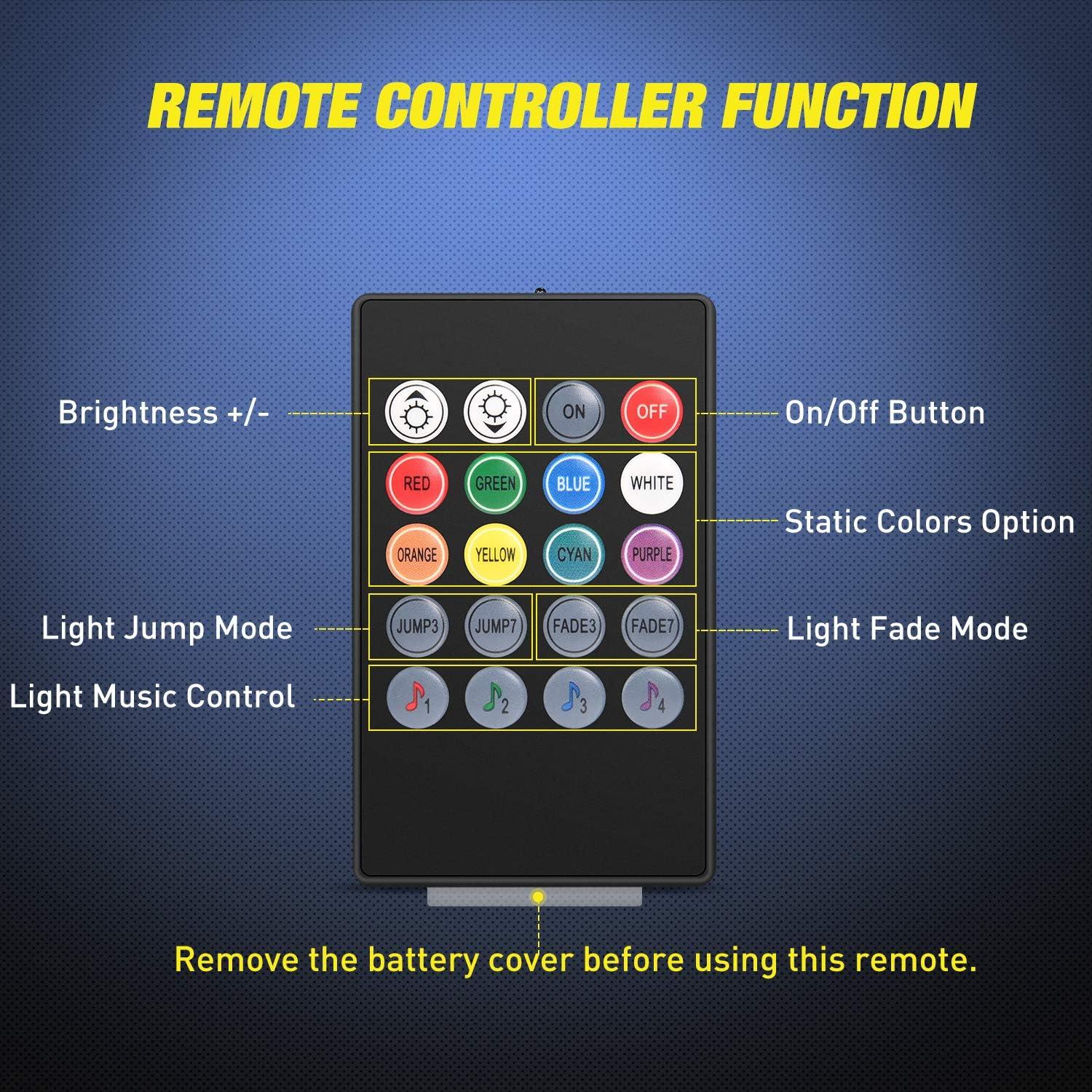 Tira de Luz LED Nilight TR-12 48 LEDs USB Multicolor Coche