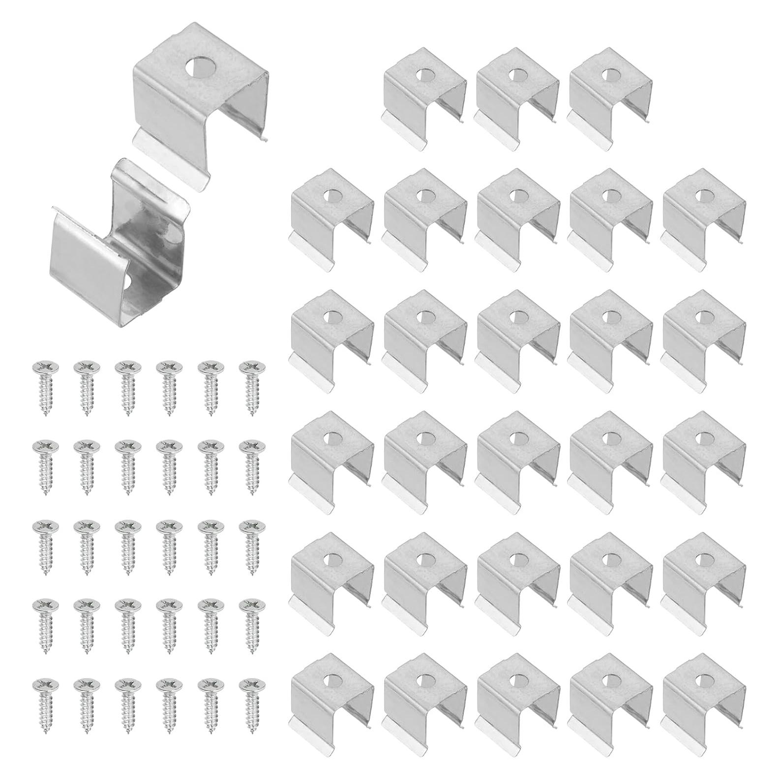 Soportes de Montaje para Luces LED PATIKIL, 70 Clips Acero Inoxidable