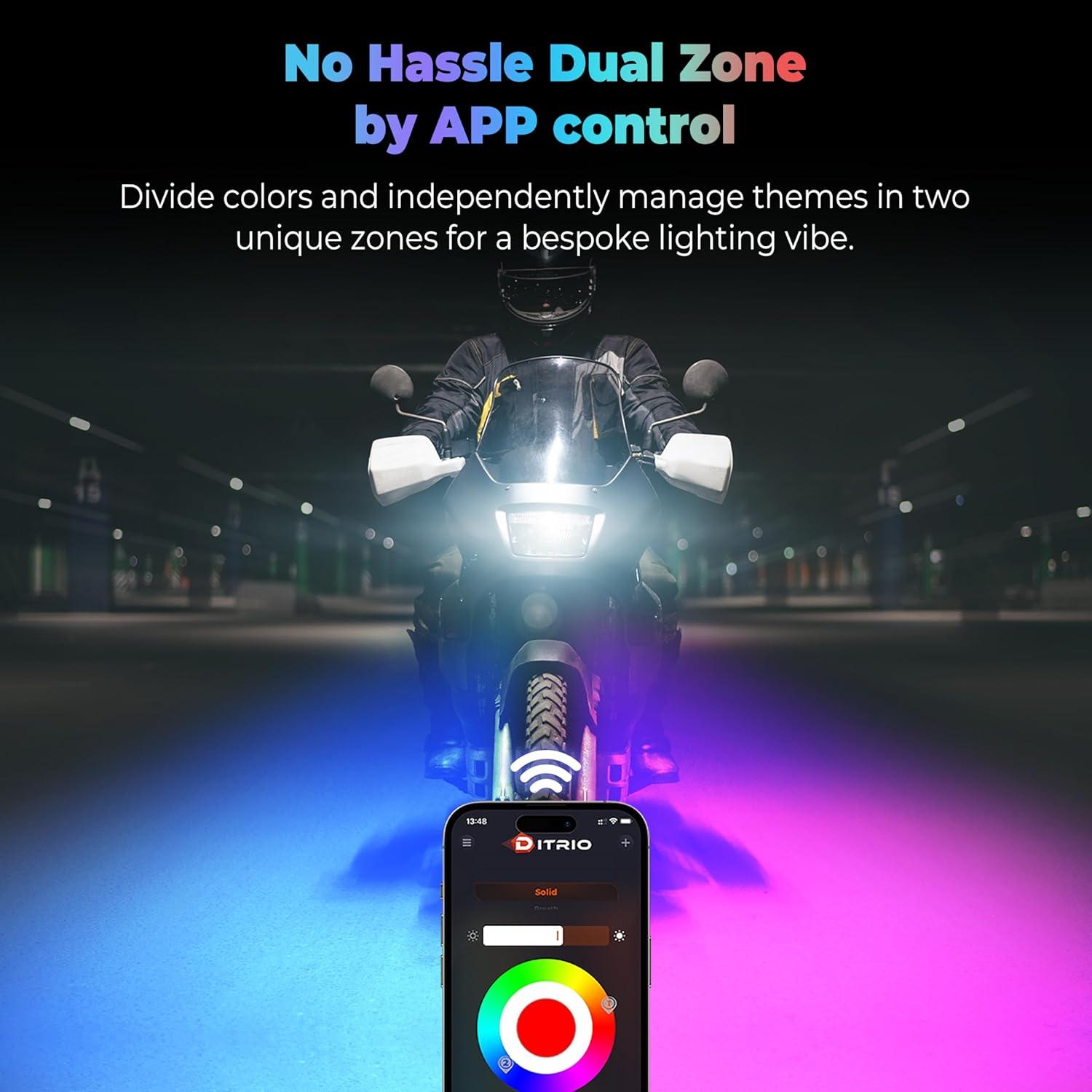 Kit de luces LED DITRIO 12 piezas Pixelglow para motos