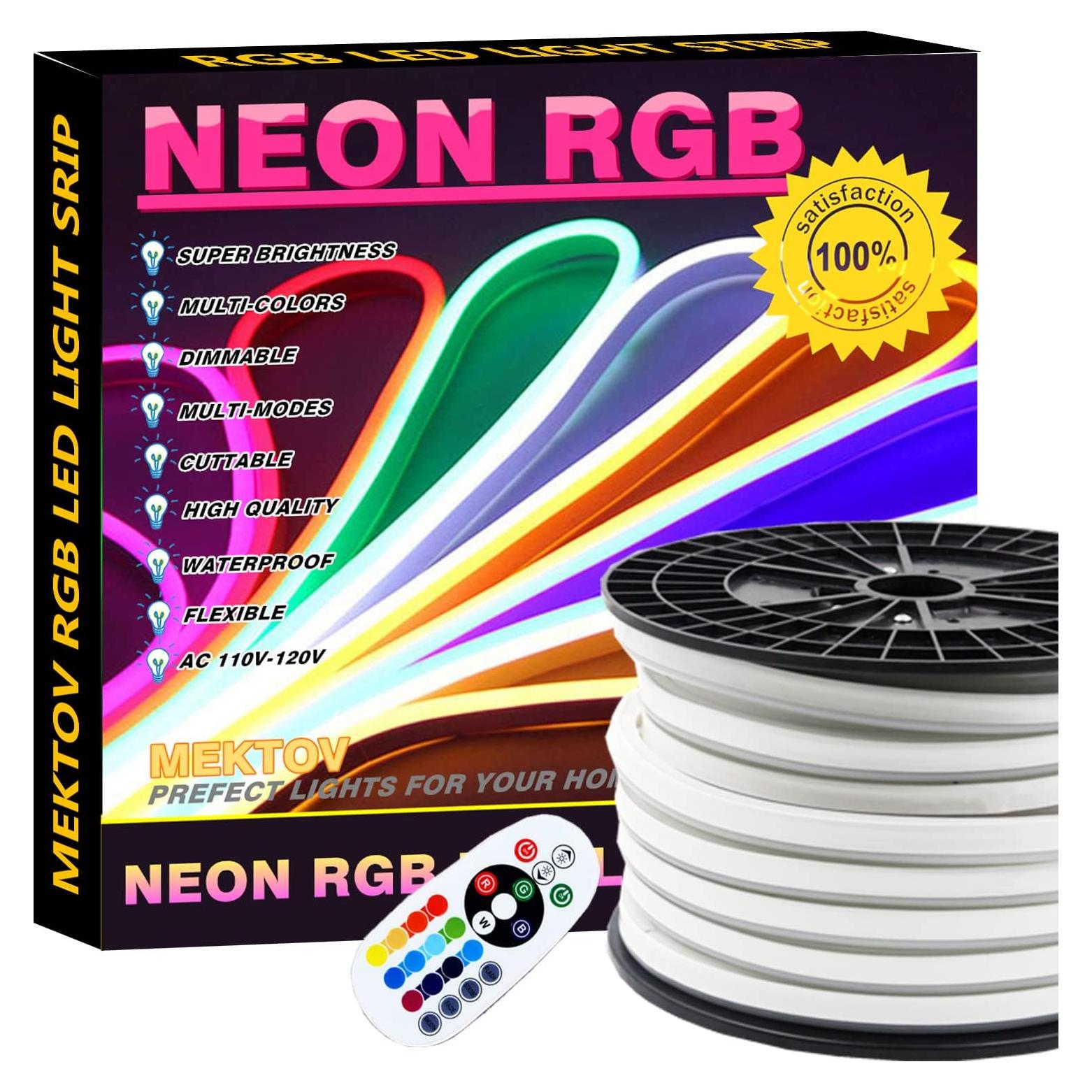 Tira de Luz LED Neón RGB SYMHMT 5m Regulable IP67
