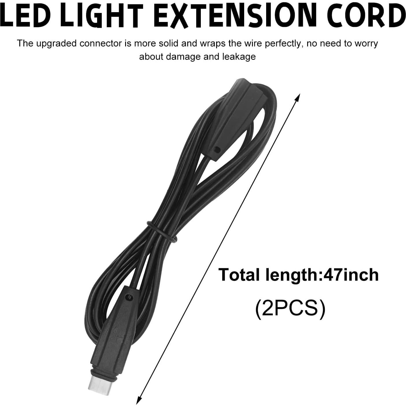Cable de extensión LED RGB Ohleats 119 cm para automóviles