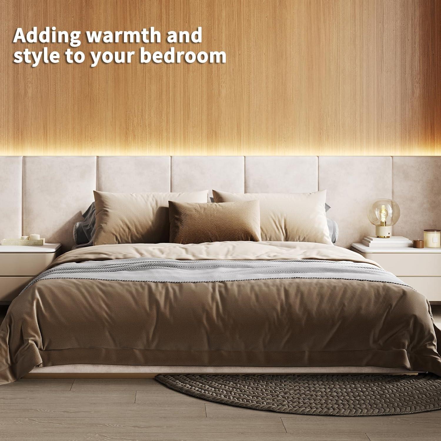 Art3d LED Recessed Lighting Kit - 6pcs Self-adhesive White LED Light with Smart Switch, 3000k Touching Switch Light for Wood Slat Wall Panels, Headboards, Stairs, Home decor, Under Cabinet Strip Light