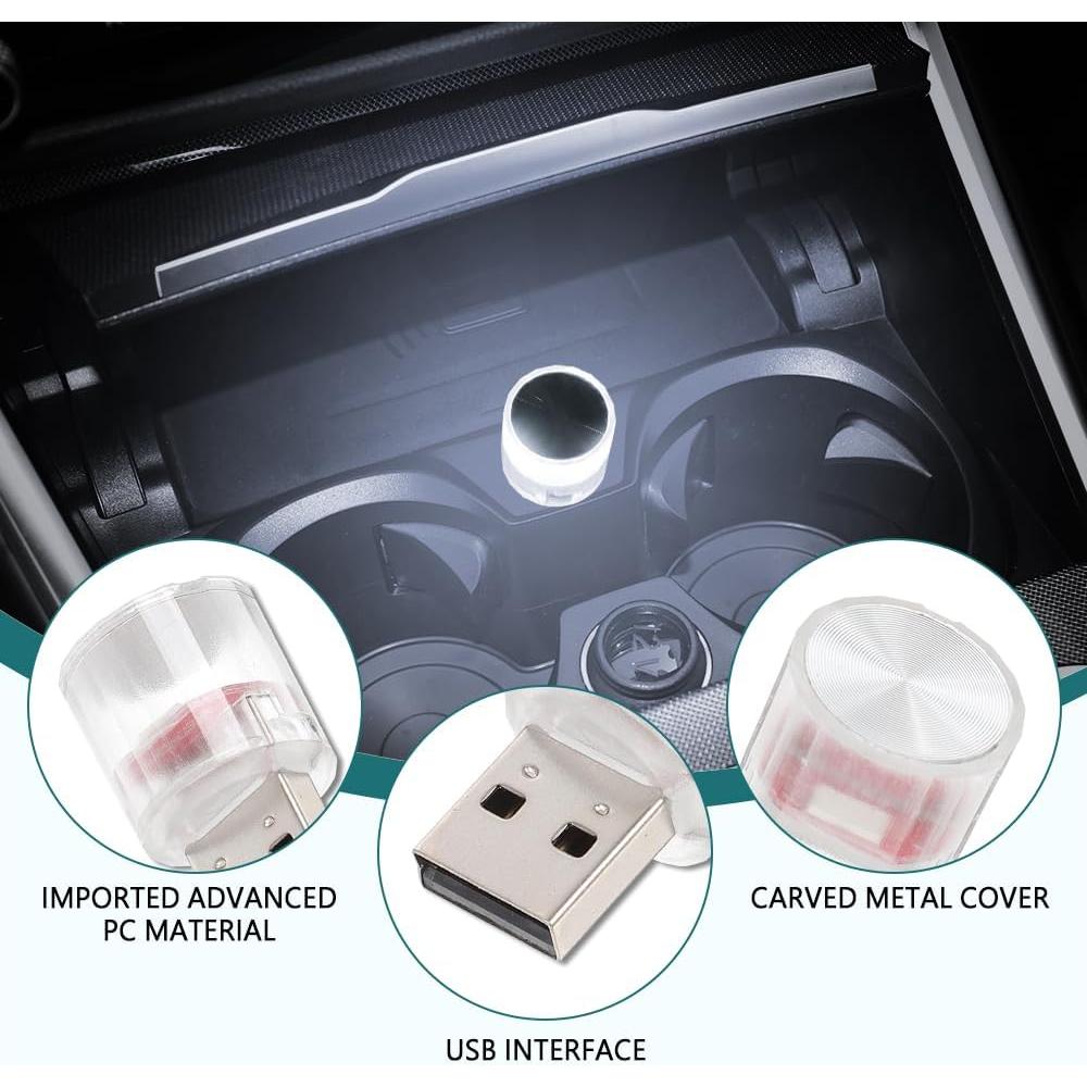 Lámpara LED USB Mini DWARFOO para Coche y Decoración - 2PCS