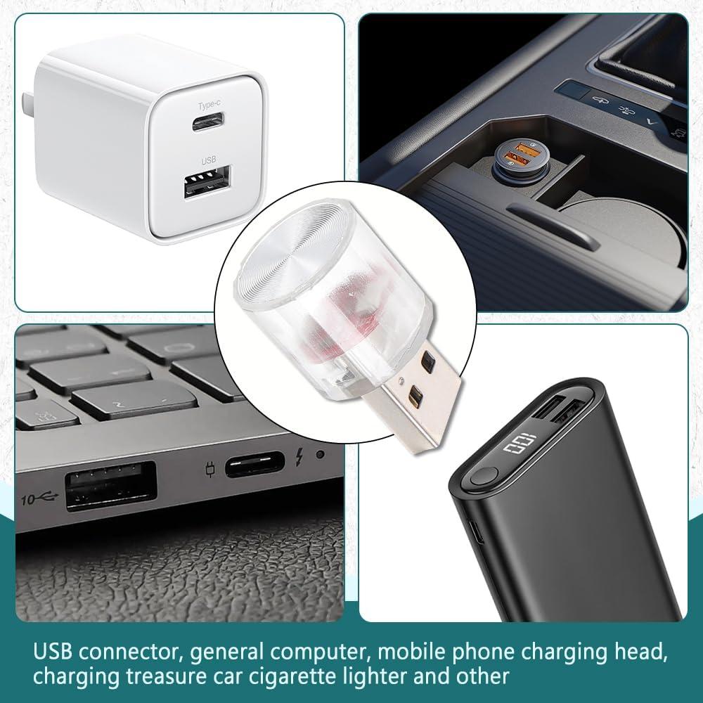 Lámpara LED USB Mini DWARFOO para Coche y Decoración - 2PCS
