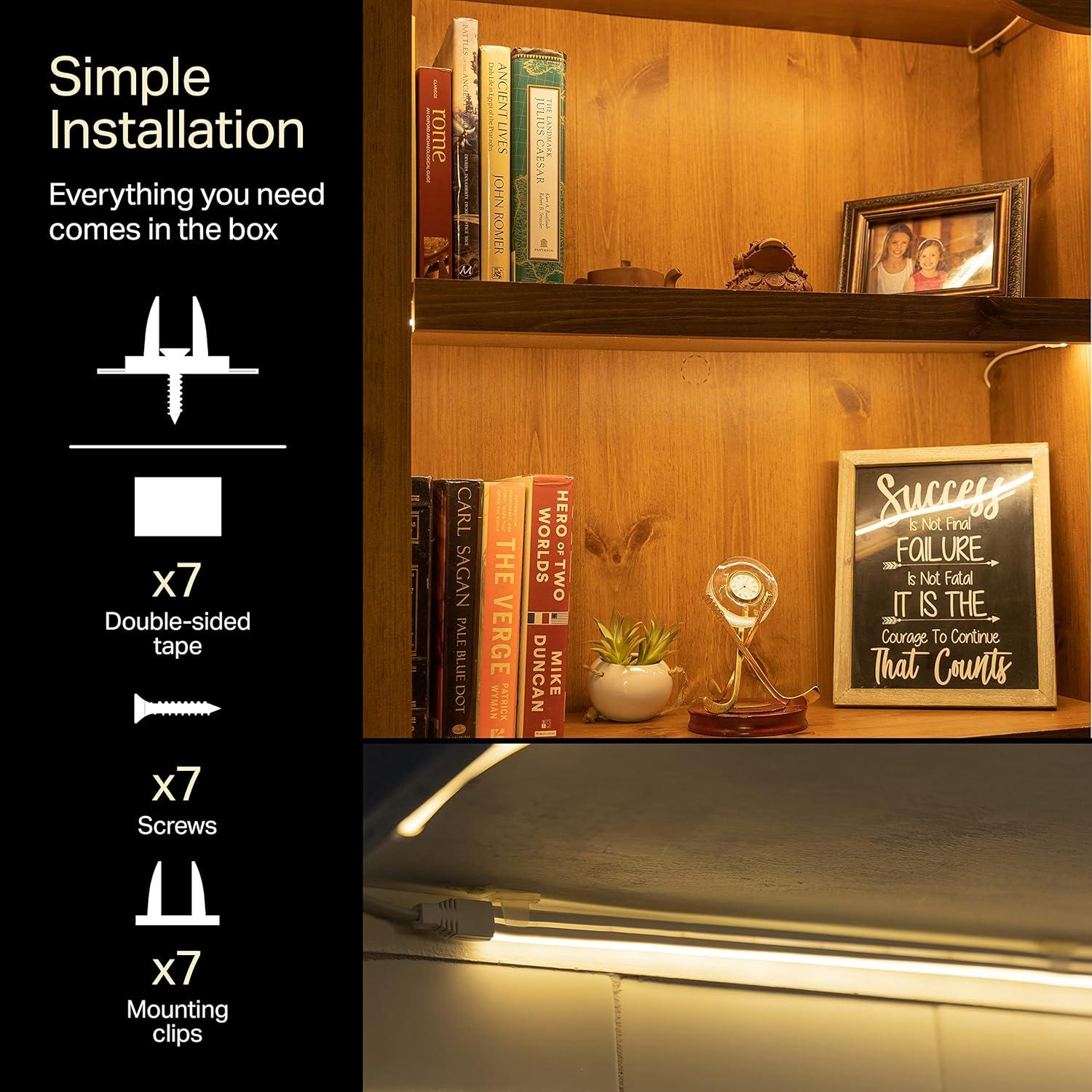 Luz LED Flexible USB 1.98m Luces de Noche Blanca Cálida