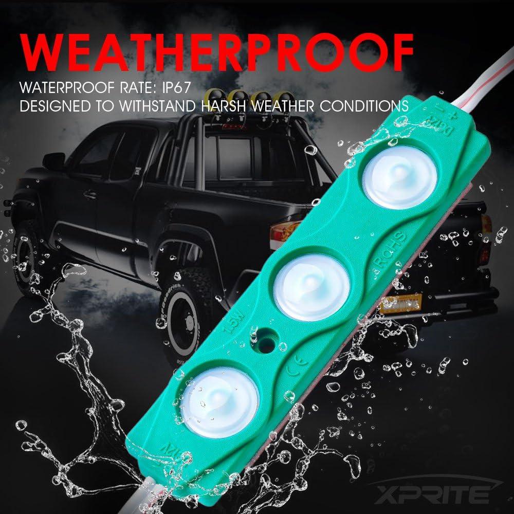 Kits de luces LED verdes Xprite para cama de camión - 8 piezas