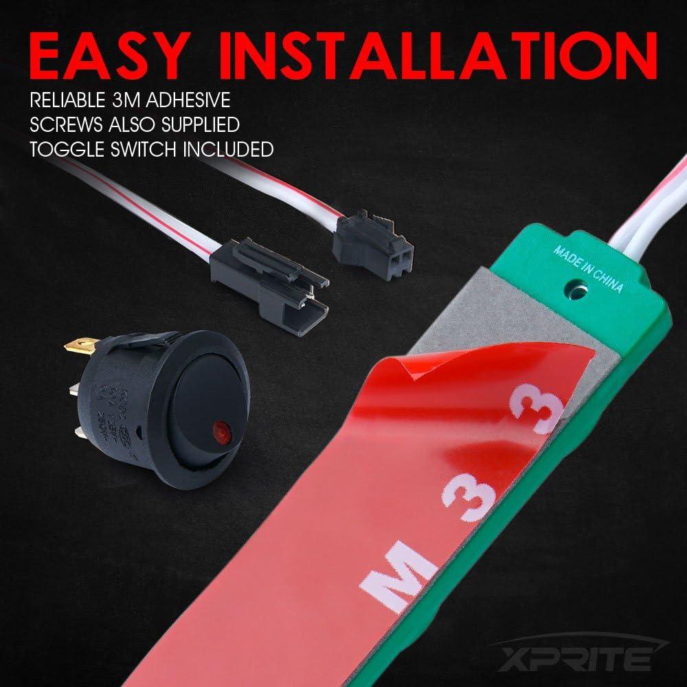 Kits de luces LED verdes Xprite para cama de camión - 8 piezas