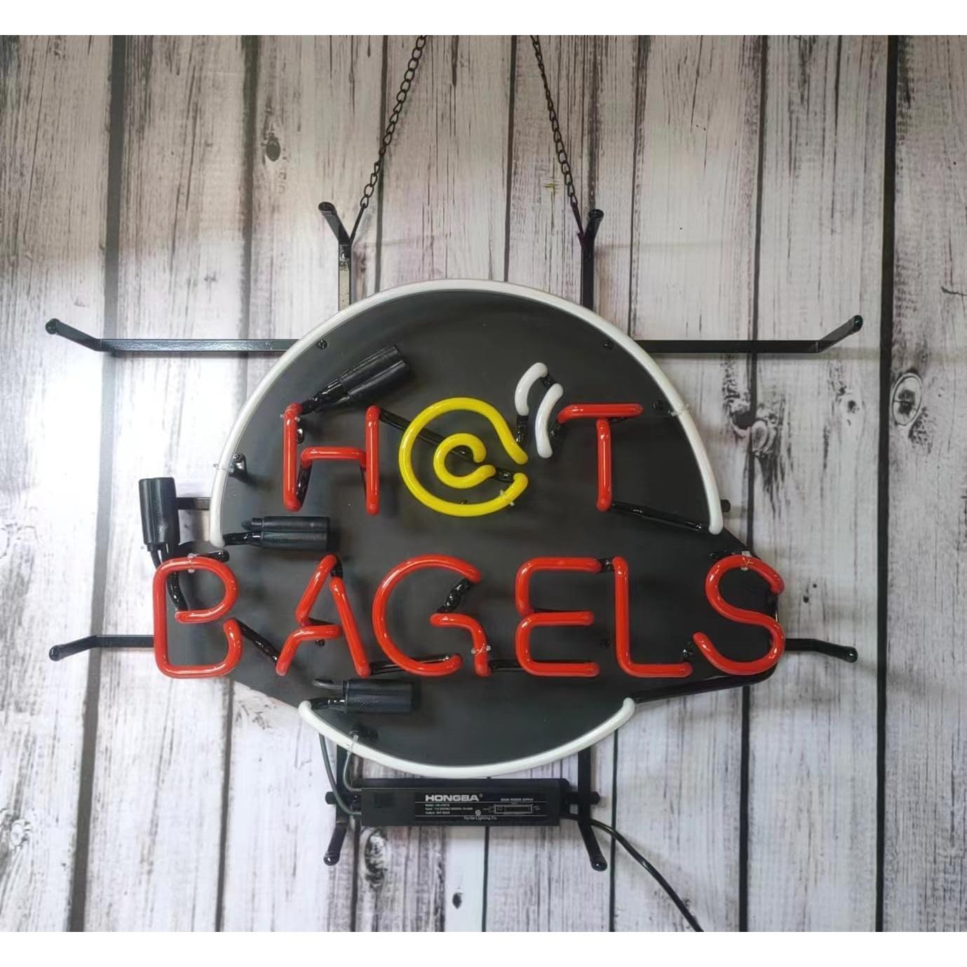 Cartel de Luz de Neón Hecho a Mano Hvkeer 24x20 cm Bagel Abierto