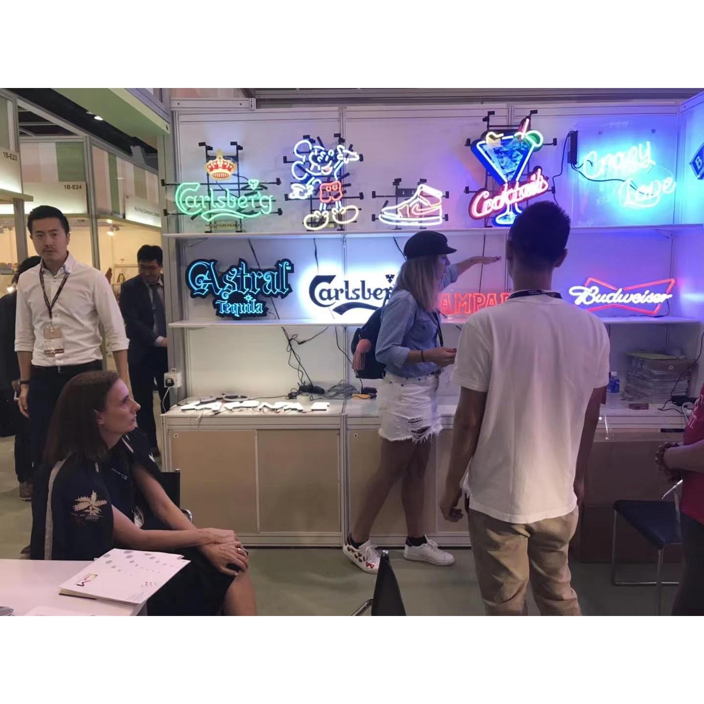 Cartel de Luz de Neón Hecho a Mano Hvkeer 24x20 cm Bagel Abierto