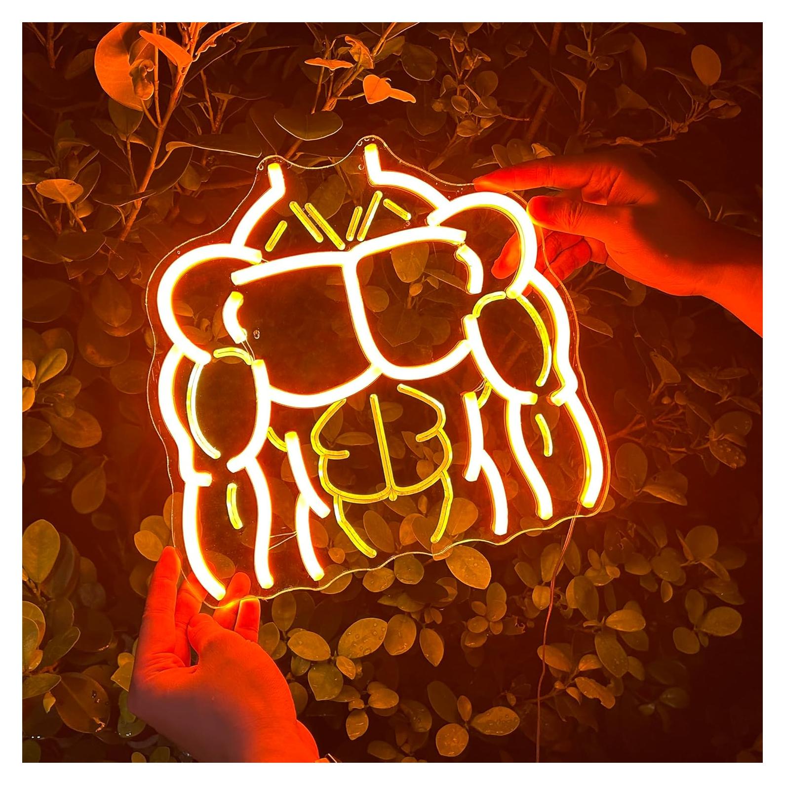 Luz de Neón JYCreativity Cuerpo Masculino Naranja 27.6x29cm