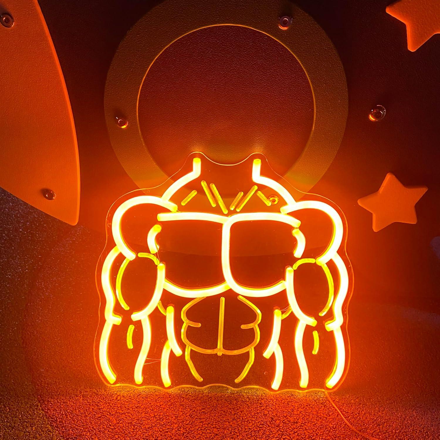 Luz de Neón JYCreativity Cuerpo Masculino Naranja 27.6x29cm