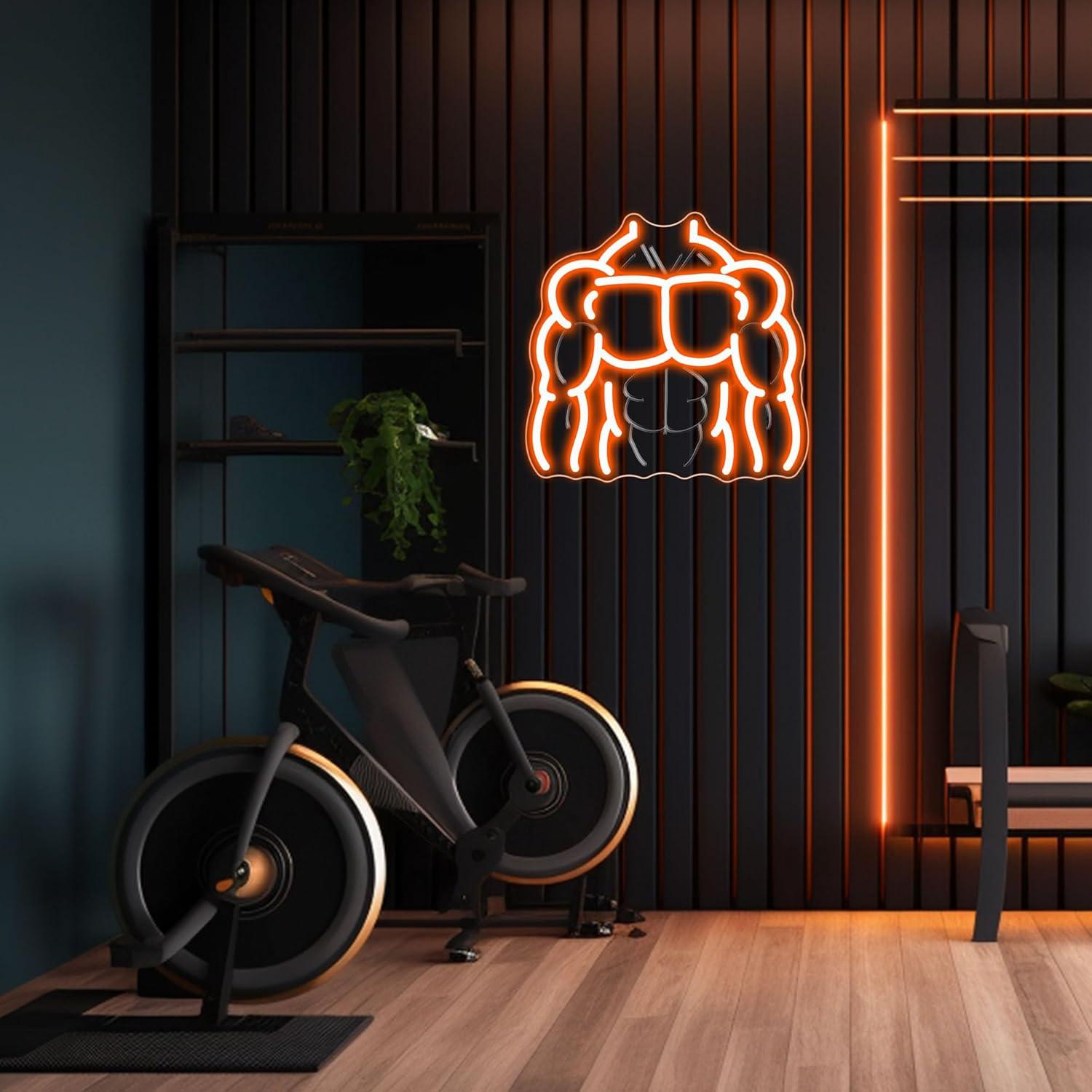 Luz de Neón JYCreativity Cuerpo Masculino Naranja 27.6x29cm