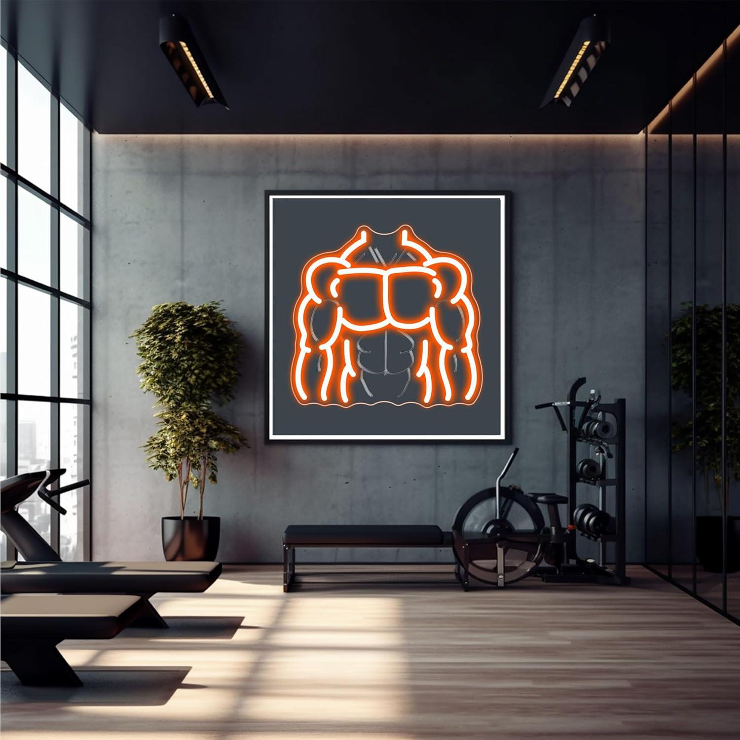 Luz de Neón JYCreativity Cuerpo Masculino Naranja 27.6x29cm