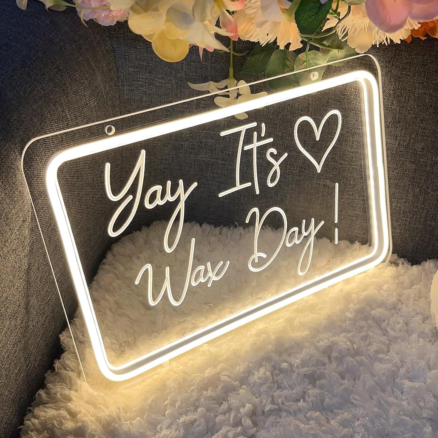 Cartel de Neón LED Yay Es Día de Cera 30x20cm Decoración