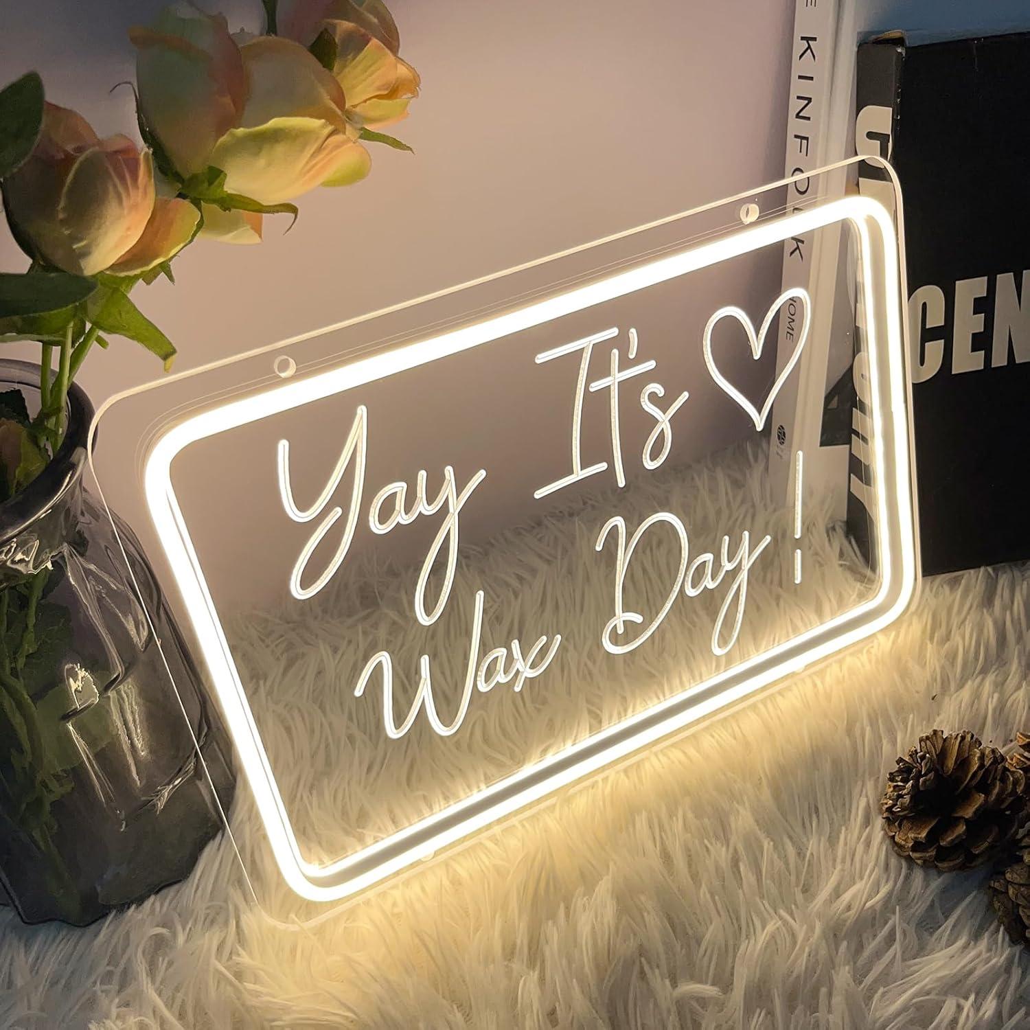 Cartel de Neón LED Yay Es Día de Cera 30x20cm Decoración