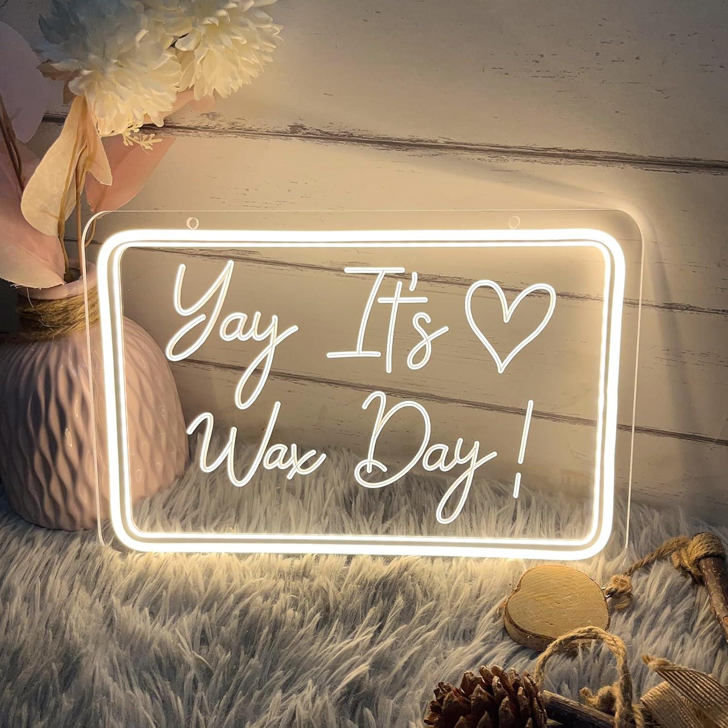 Cartel de Neón LED Yay Es Día de Cera 30x20cm Decoración