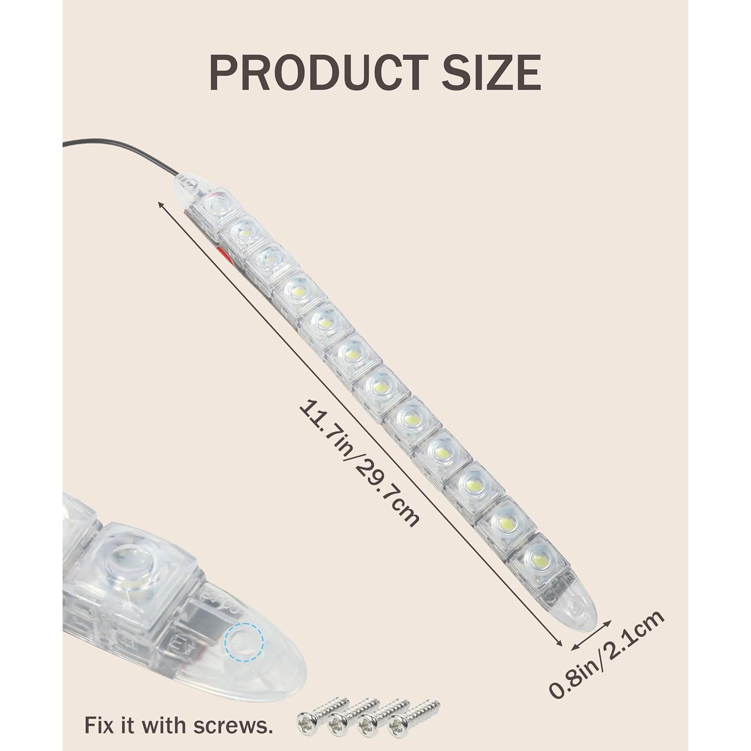 Luces LED Antiniebla bylikeho 24.1cm Impermeables 12 LEDs