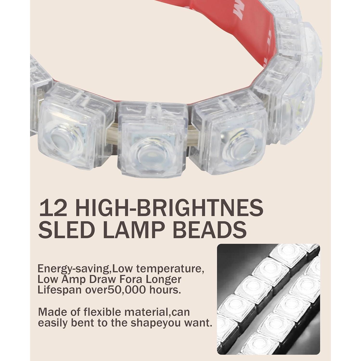 Luces LED Antiniebla bylikeho 24.1cm Impermeables 12 LEDs