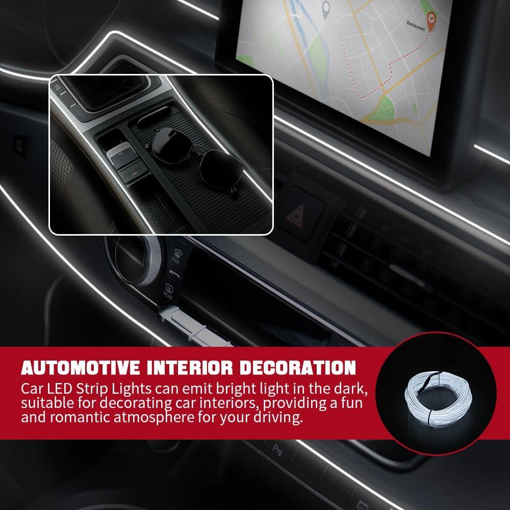 Tira de luces LED Hbxdeco 5m RGB USB para coche interior