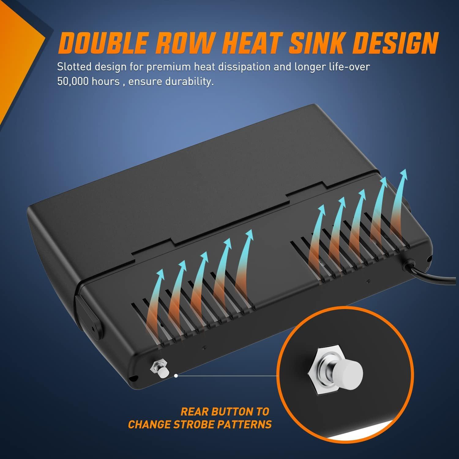 Luces Estroboscópicas LED Nilight 16-24A para Parabrisas 24V