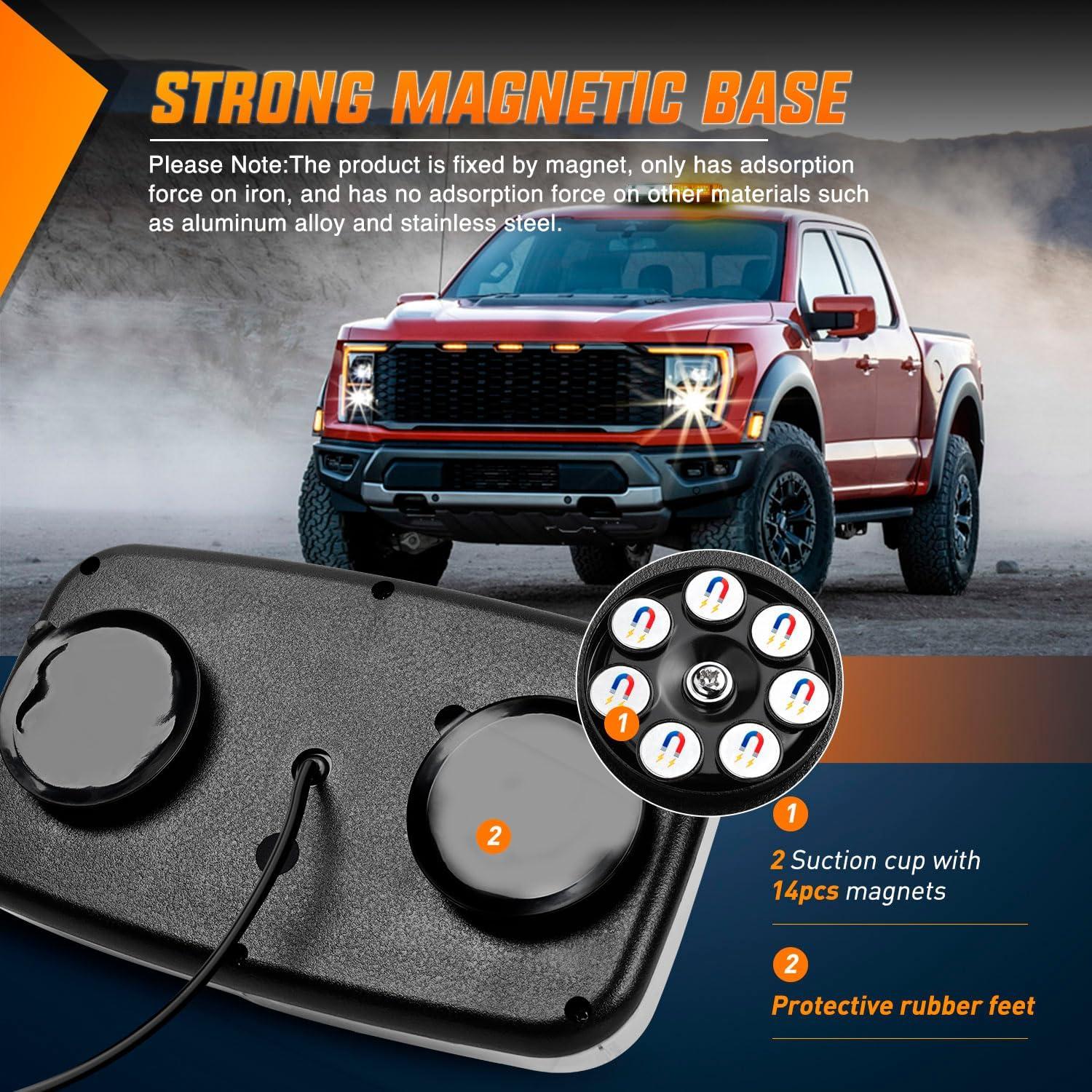 Luz Estroboscópica de Techo Nilight 30.48 cm 48 LEDs 12V-24V