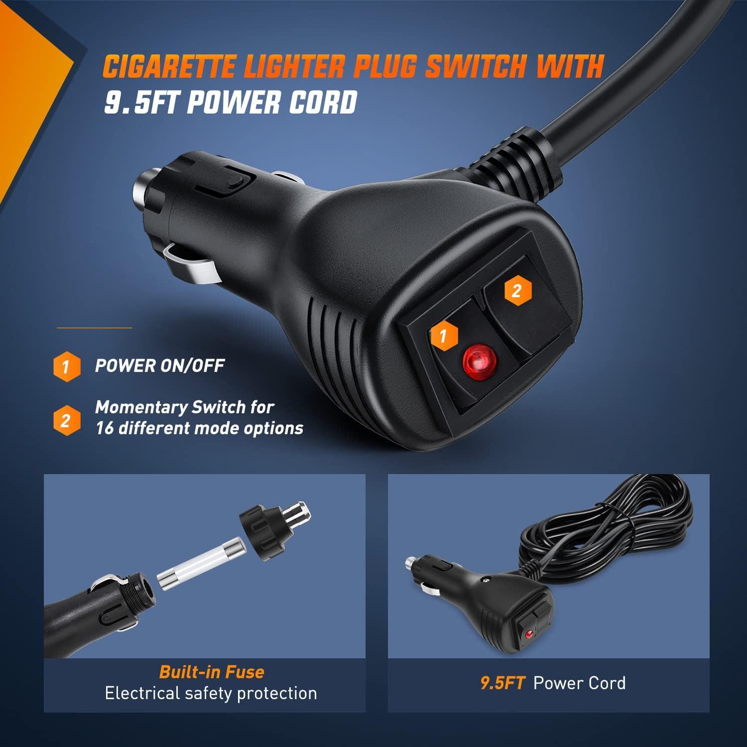 Luz Estroboscópica de Techo Nilight 30.48 cm 48 LEDs 12V-24V