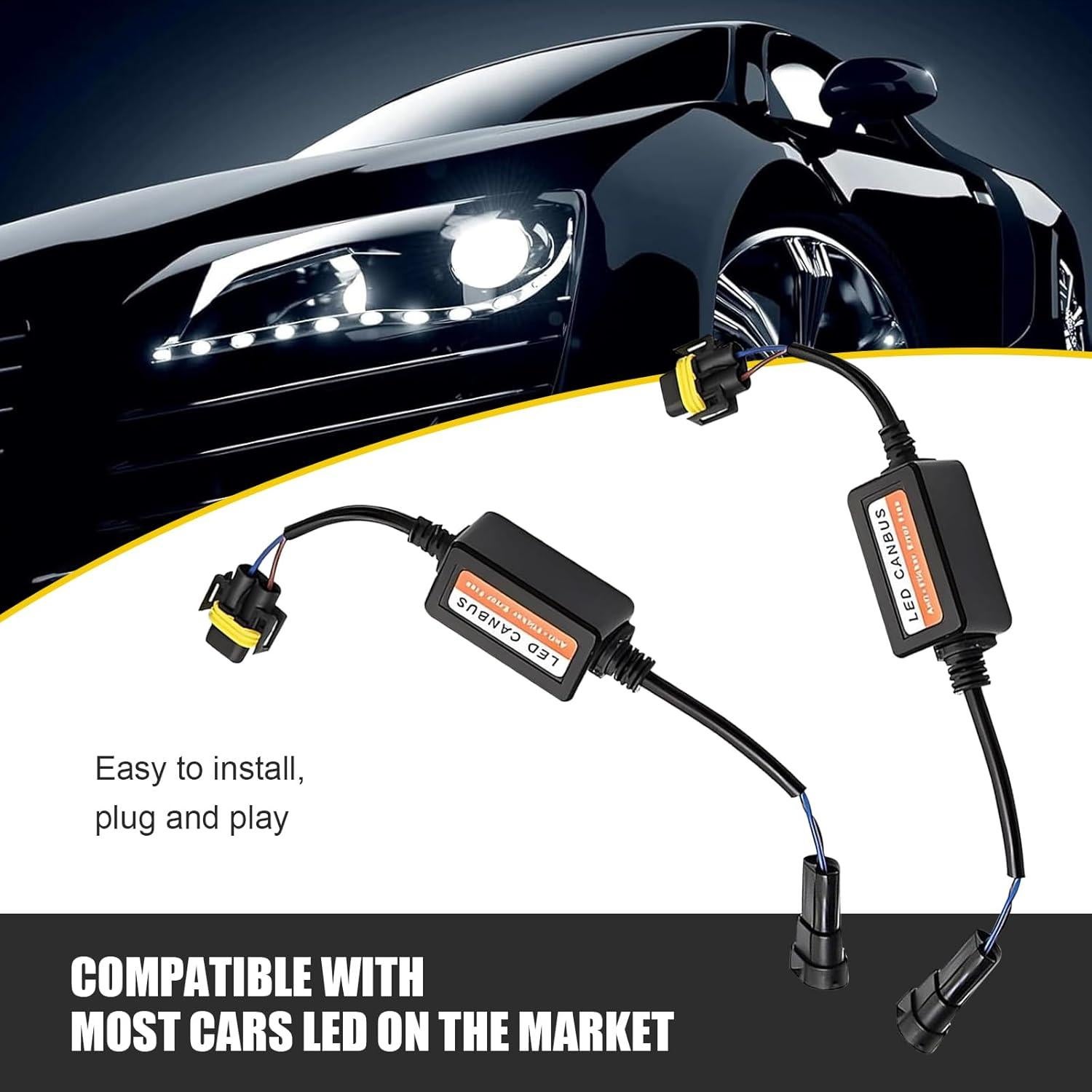 Decodificador LED H11 H8 H9 Polcatay 2 PCS Anti Parpadeo