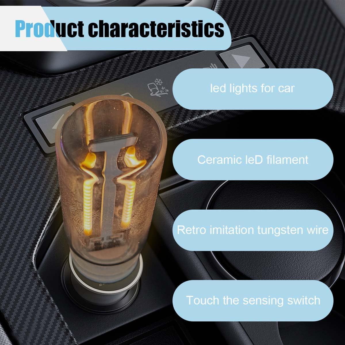 Luz de Ambiente Interior de Coche LED KITUREK USB Luz Cálida
