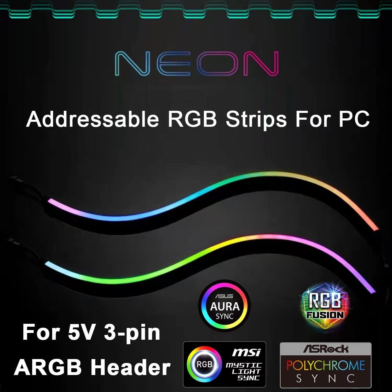 Tira LED RGB direccionable Airgoo 40 cm con soporte magnético