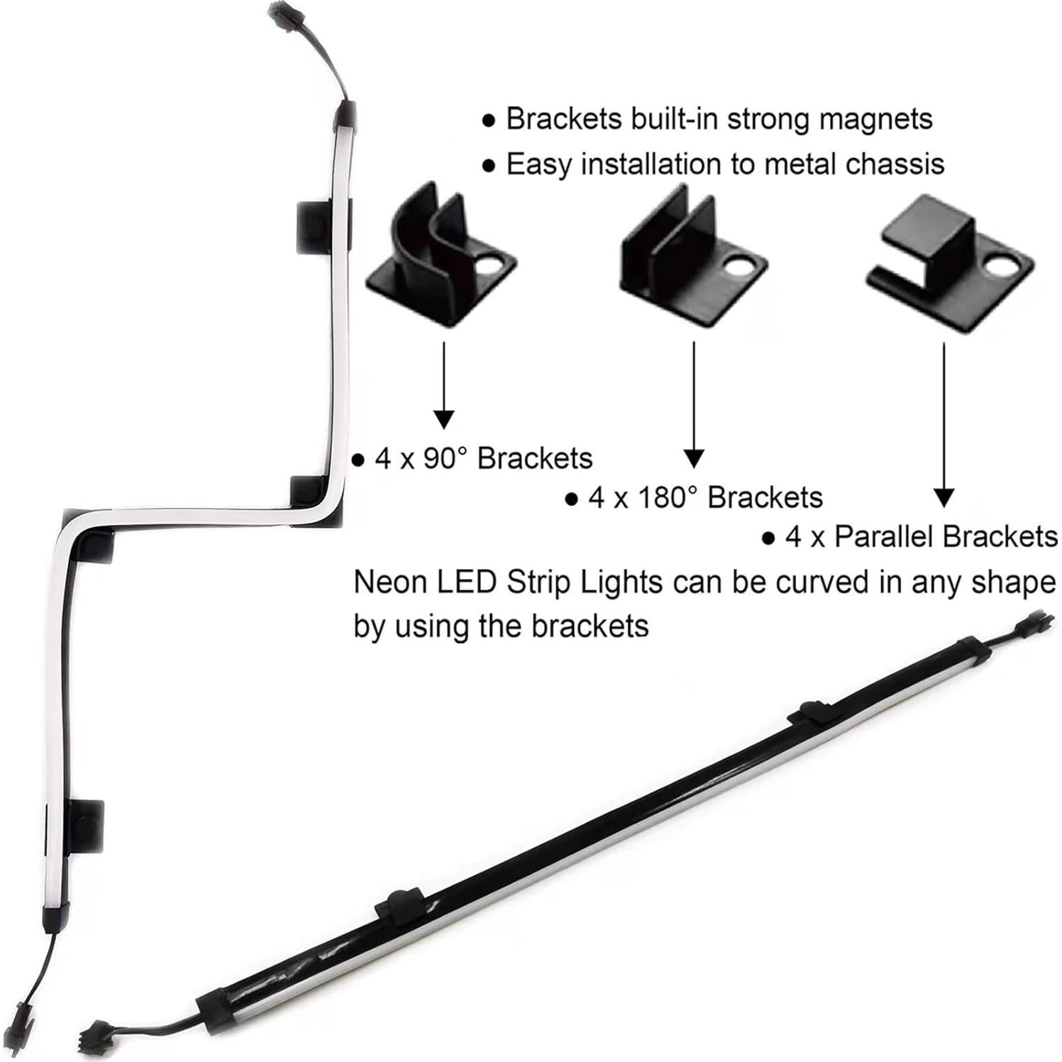 Tira LED RGB direccionable Airgoo 40 cm con soporte magnético