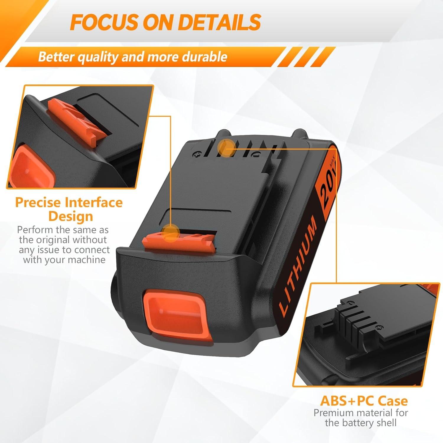 Batería de 20V MAX 2.0Ah Black+Decker para Herramientas