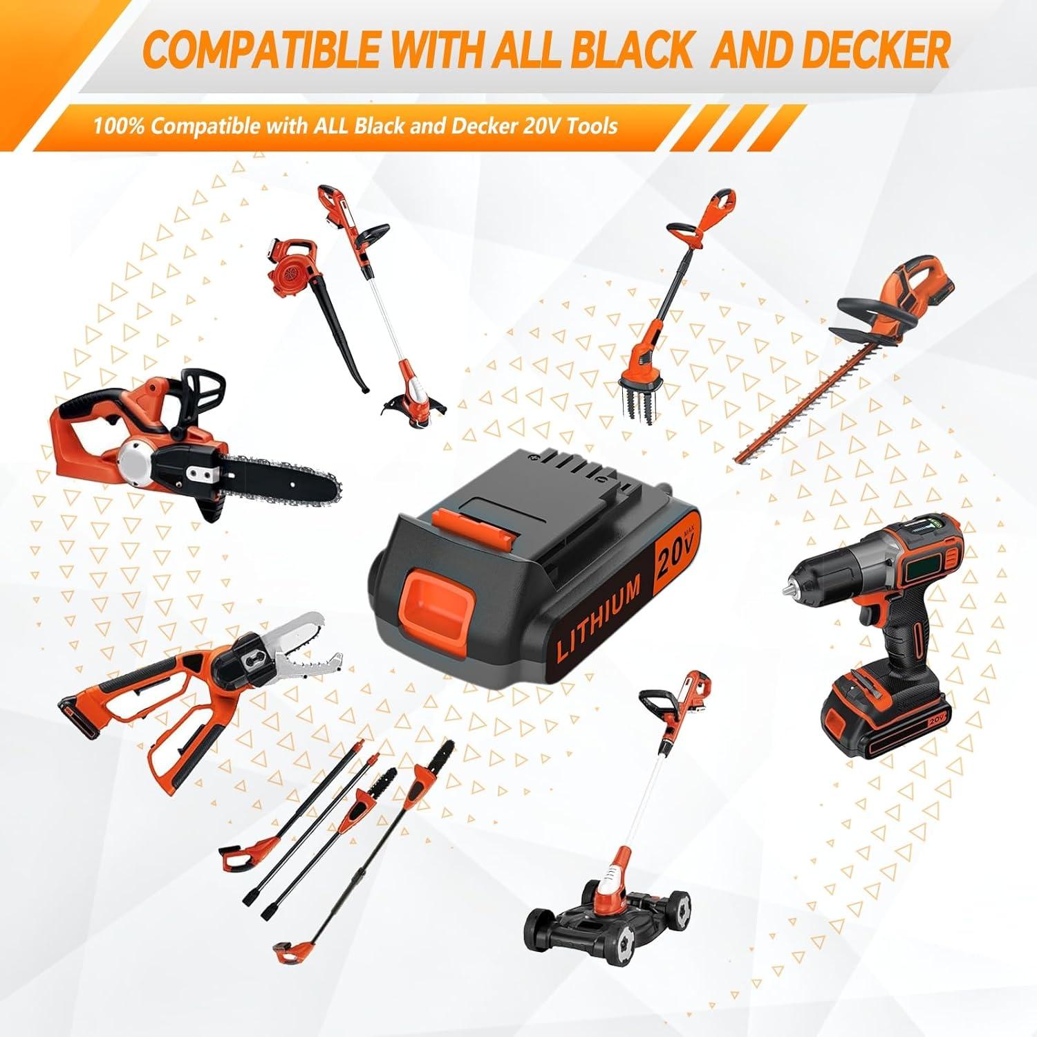 Batería de 20V MAX 2.0Ah Black+Decker para Herramientas