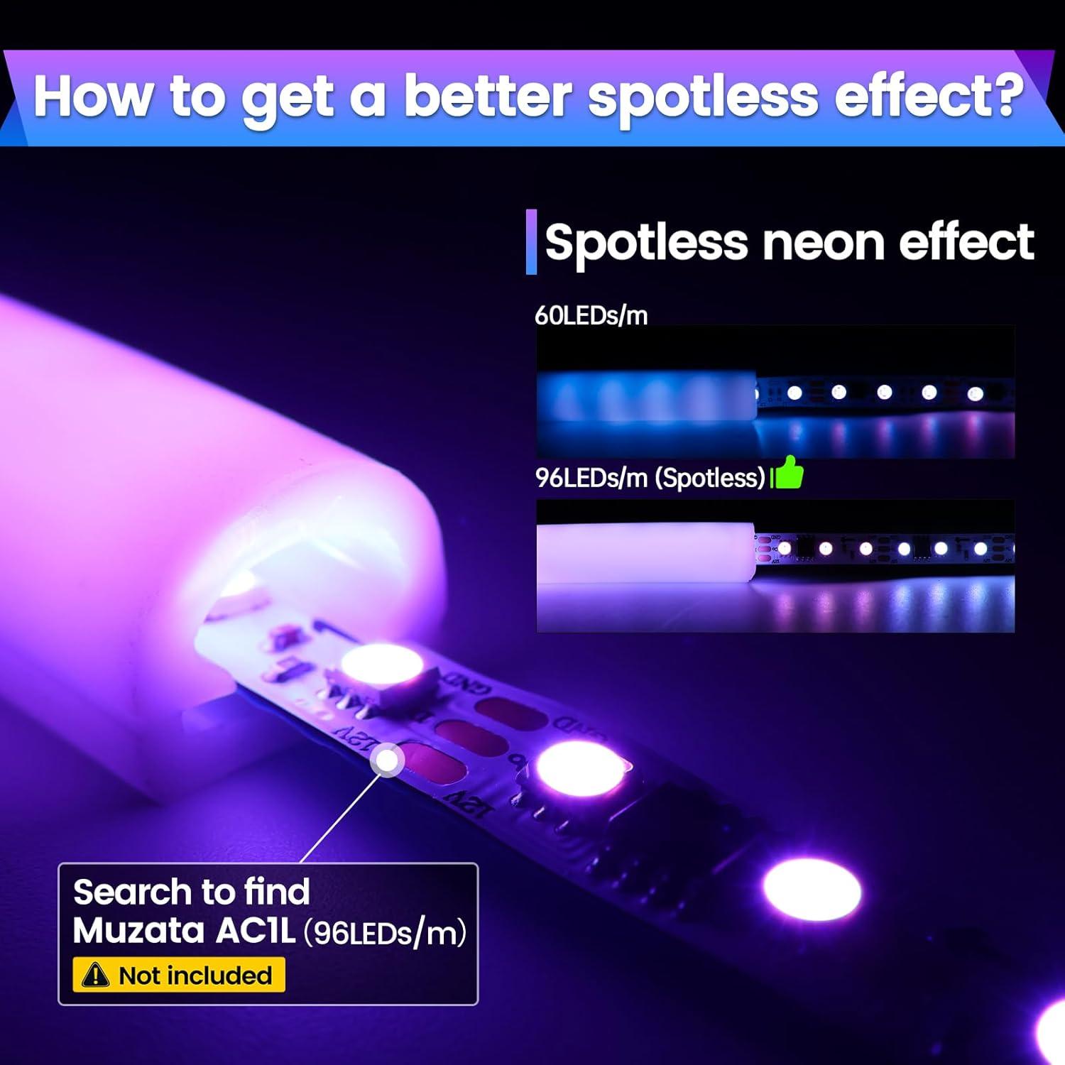 Canal LED de Silicona Muzata USC2 5M IP67 Flexible 11mm