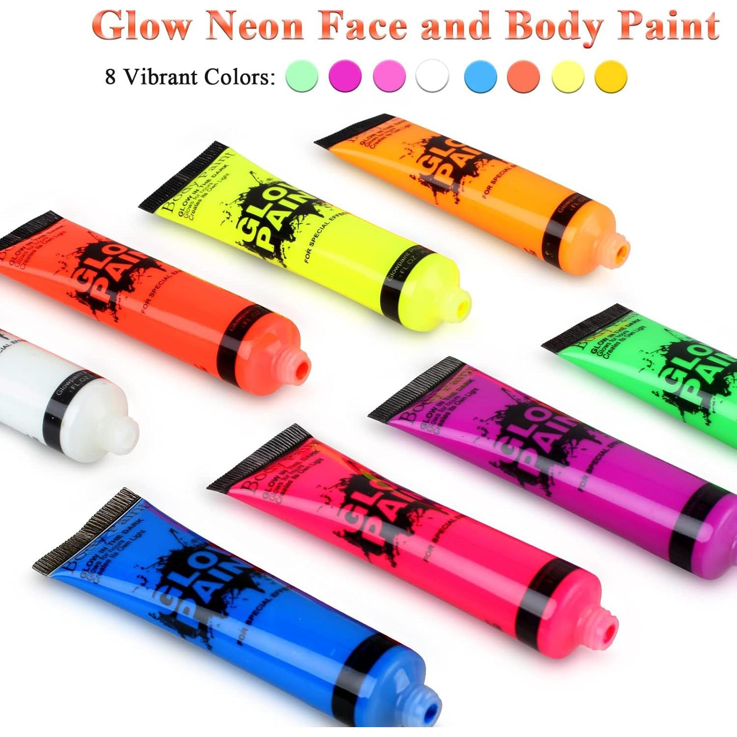 Set de Pintura Facial y Corporal Neón Lookmee - 8 Tubos 30ml