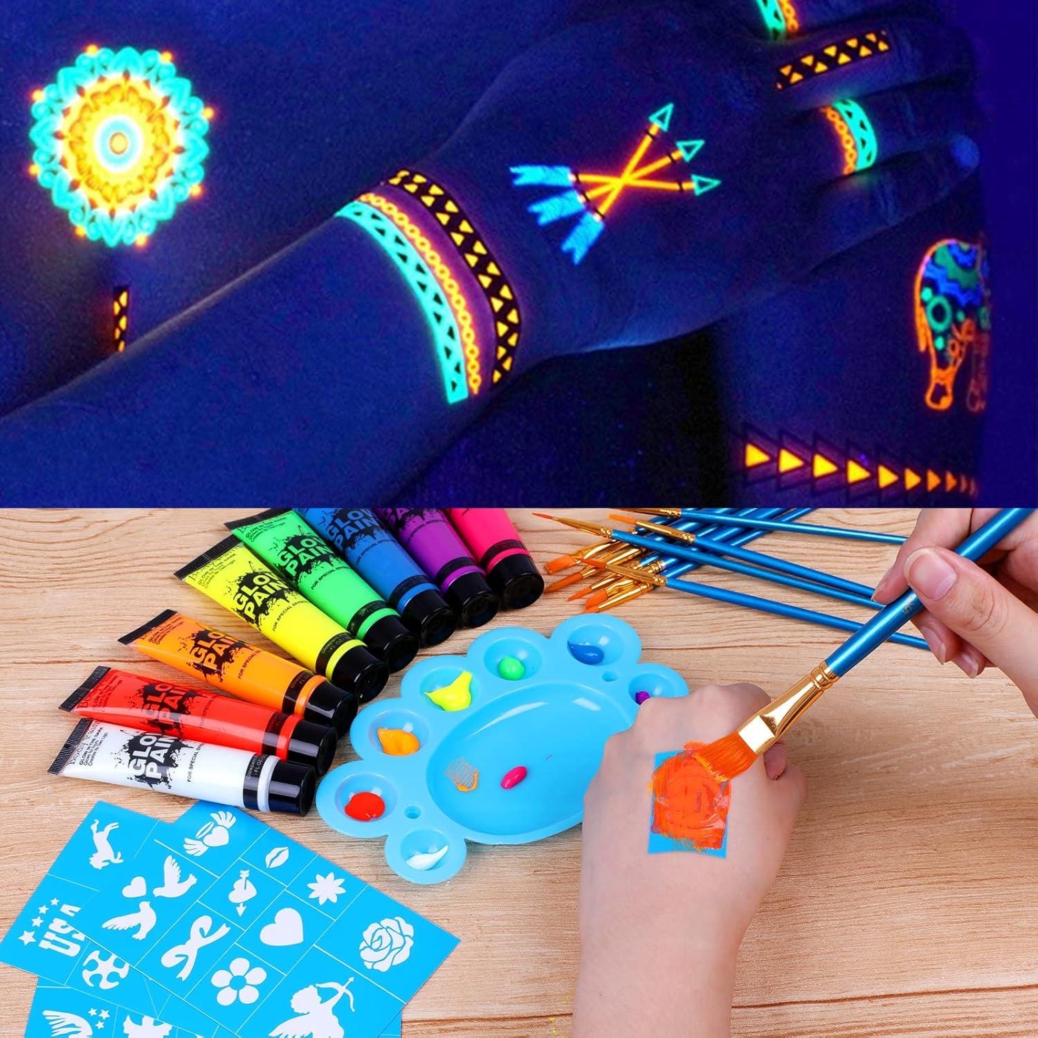 Set de Pintura Facial y Corporal Neón Lookmee - 8 Tubos 30ml