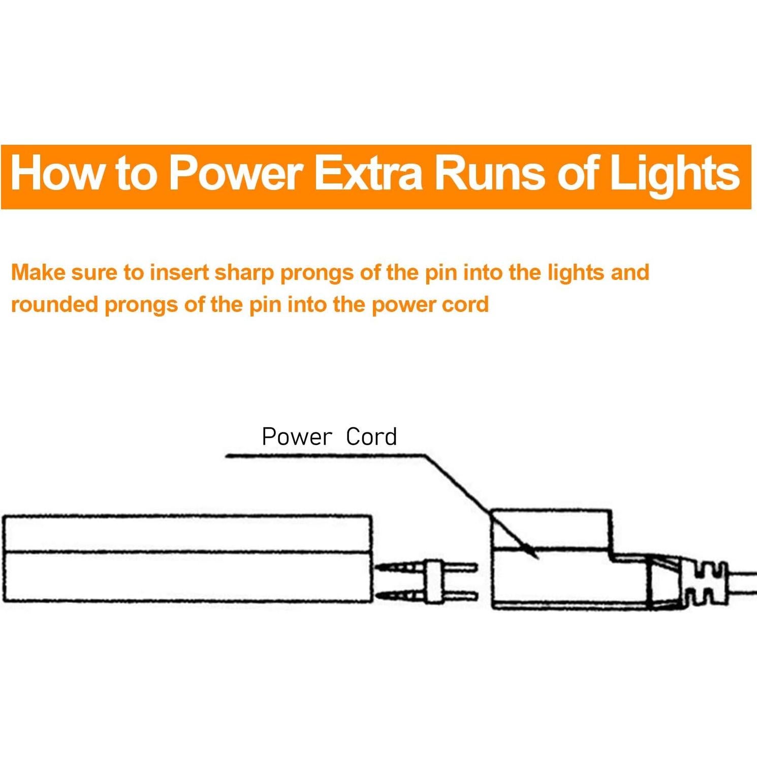 Cable de Alimentación LED Shine Decor 6FT para Neón 7x14.5mm - Paquete de 3