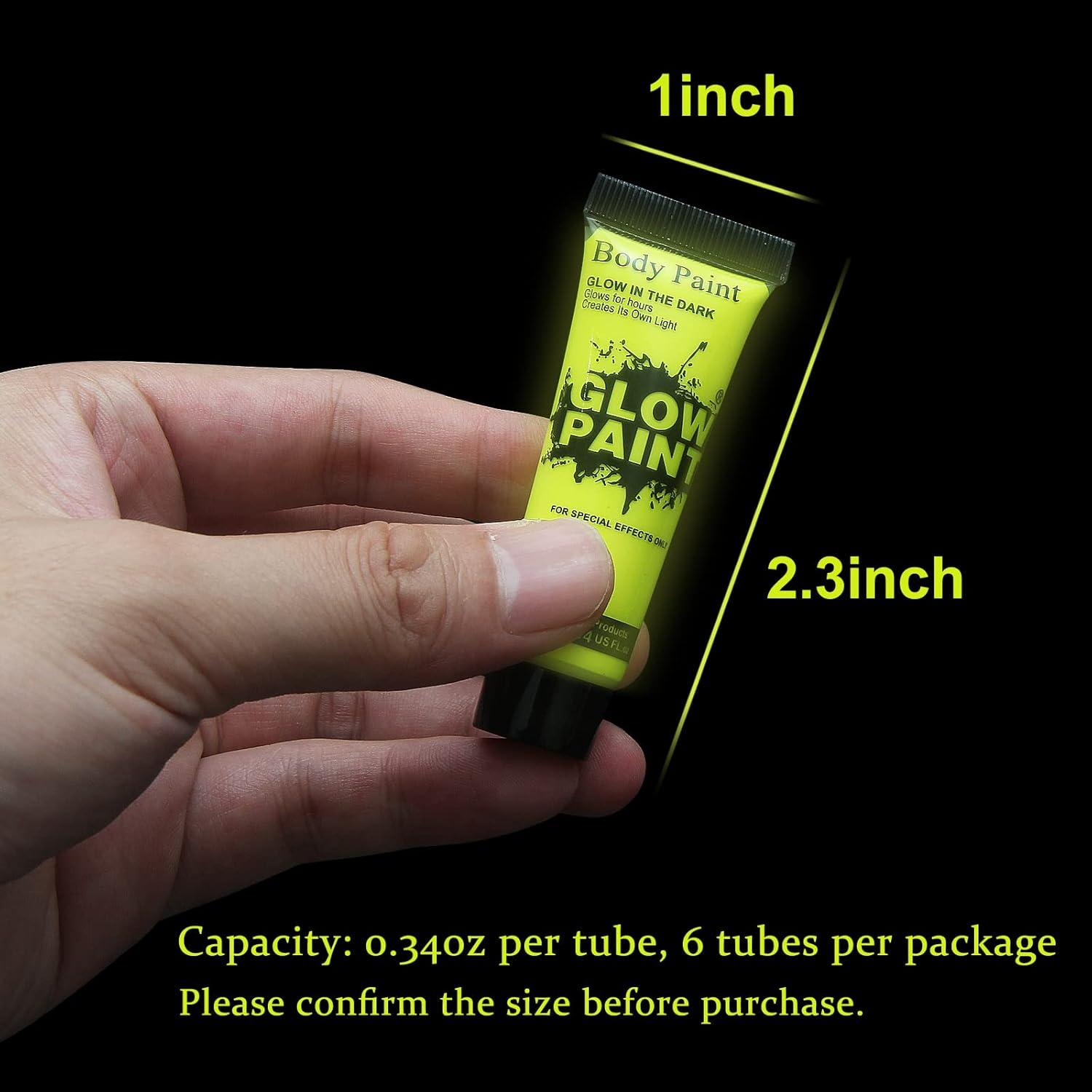 Pintura Facial y Corporal UV Neón Fluorescente GARYOB 6 Colores 10ml