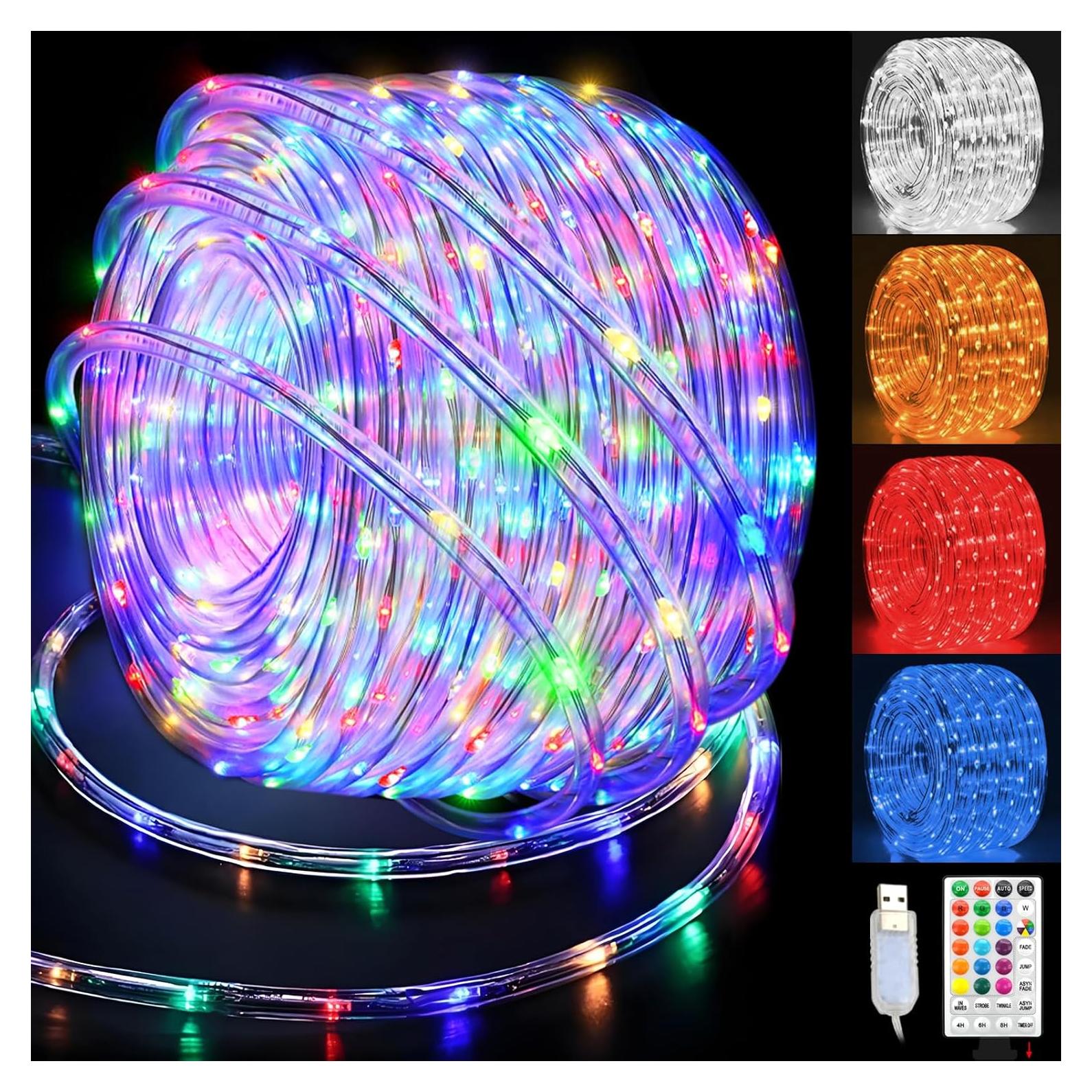 Luces de Cuerda LED 10m GLPE RGB 18 Colores USB Impermeables