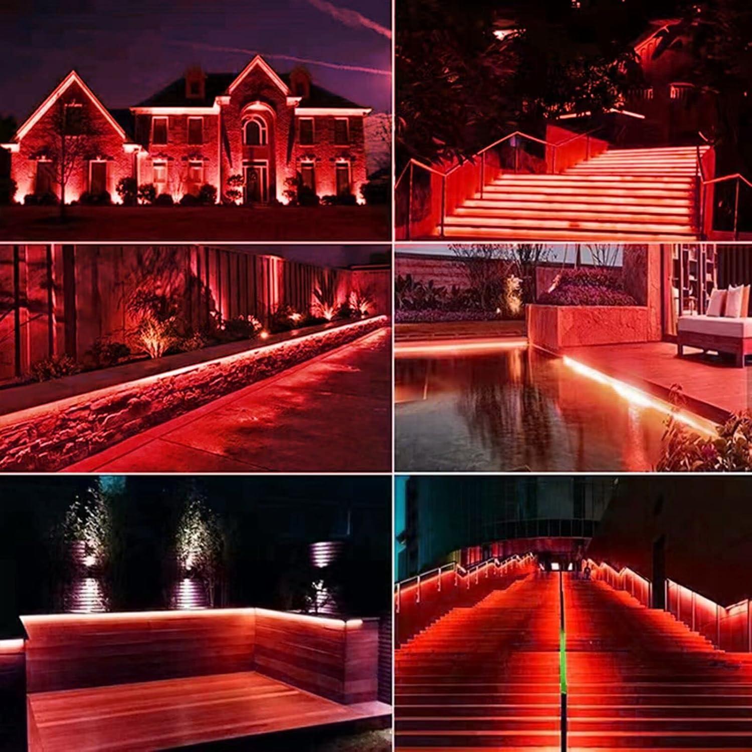 Tira de Luz LED Neón Rojo 5.49m a Prueba de Agua 120 LEDs/m