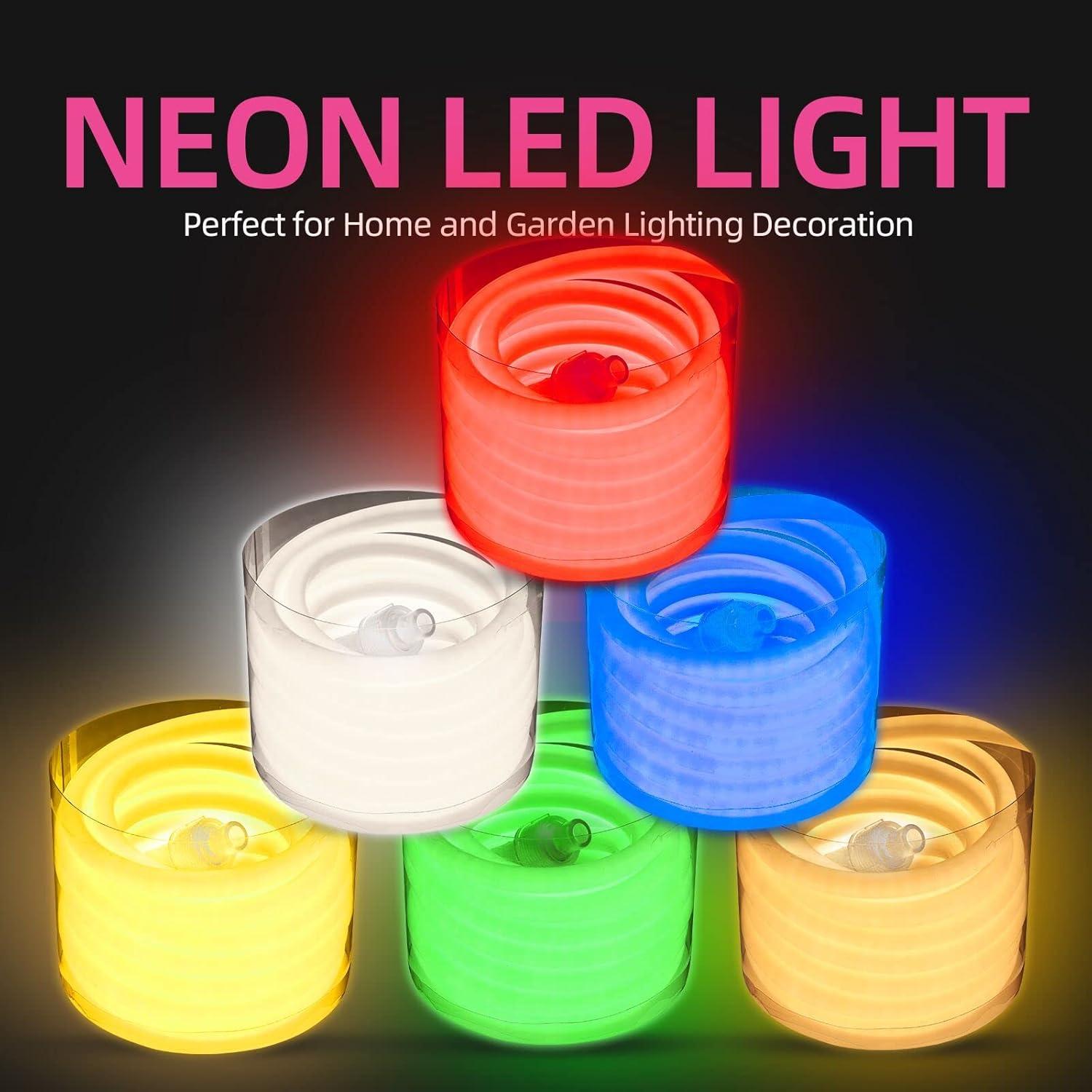 Tira de Luz LED Neón Rojo 5.49m a Prueba de Agua 120 LEDs/m