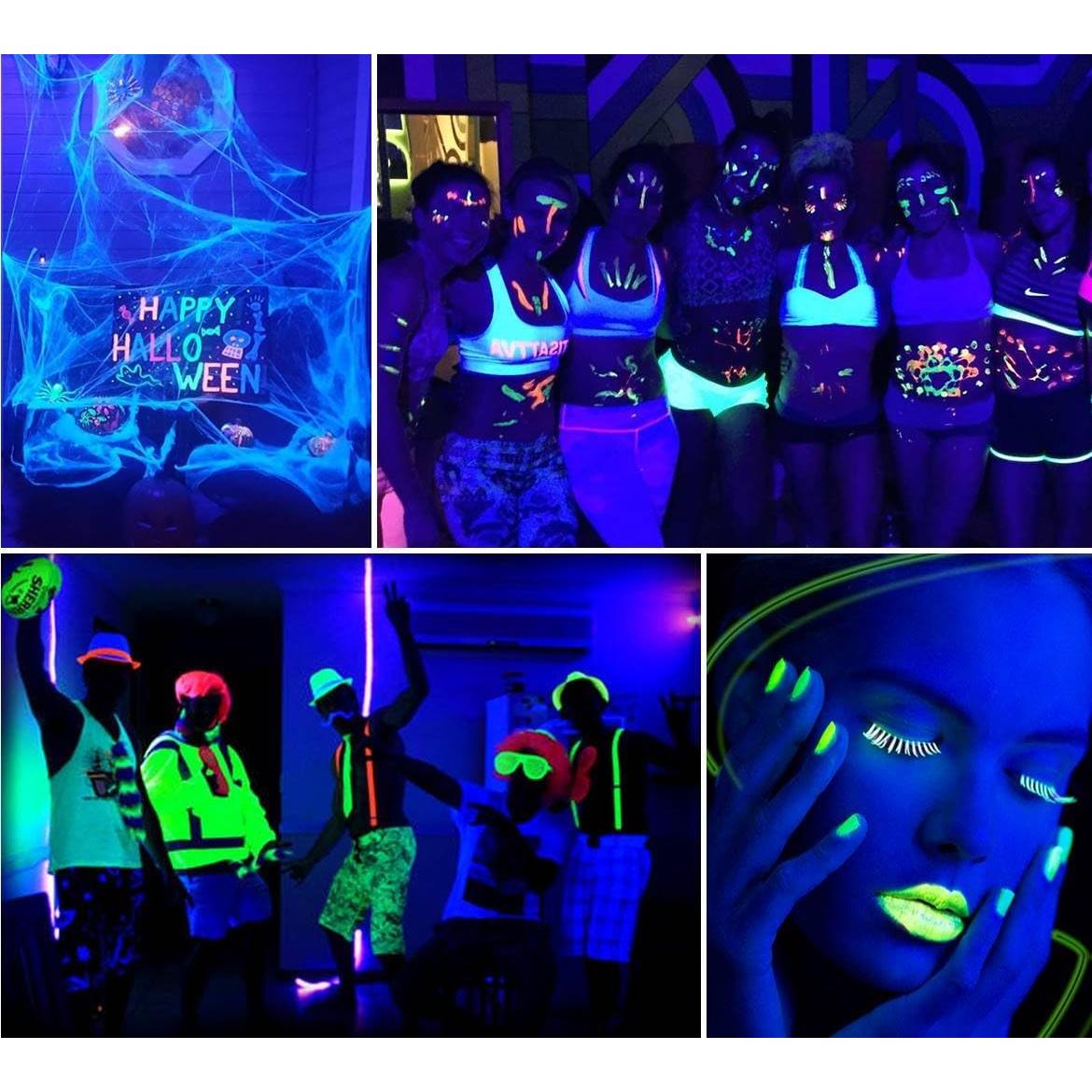 Luz Negra LED UV HouLight 10W 2-Pack para Fiestas y Curado