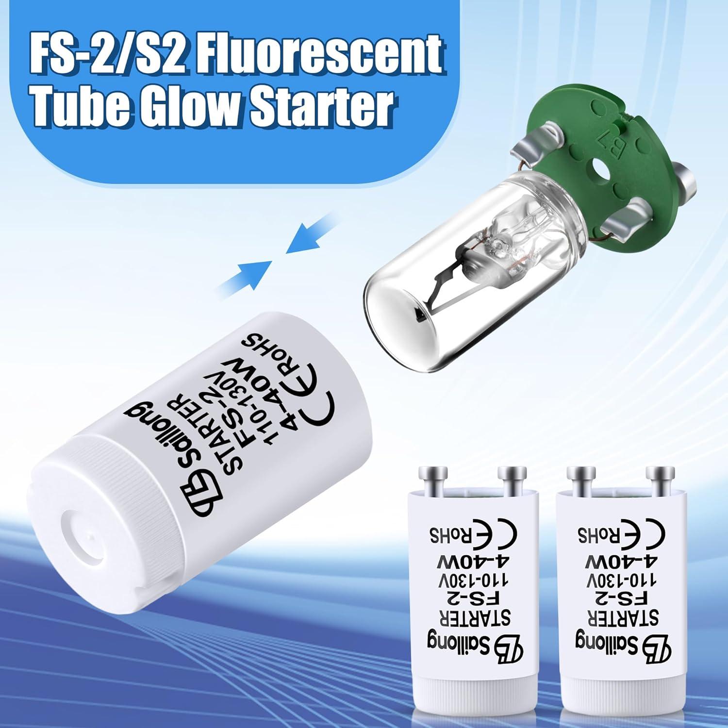 Inicio Fluorescente Saillong F S-2/S2 4 Piezas 4-40W Blanco