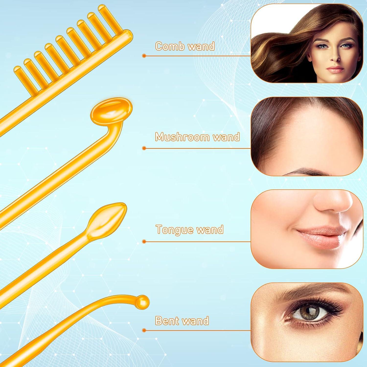 Varita de Alta Frecuencia YourMate para Facial y Cabello - 4 Tubos