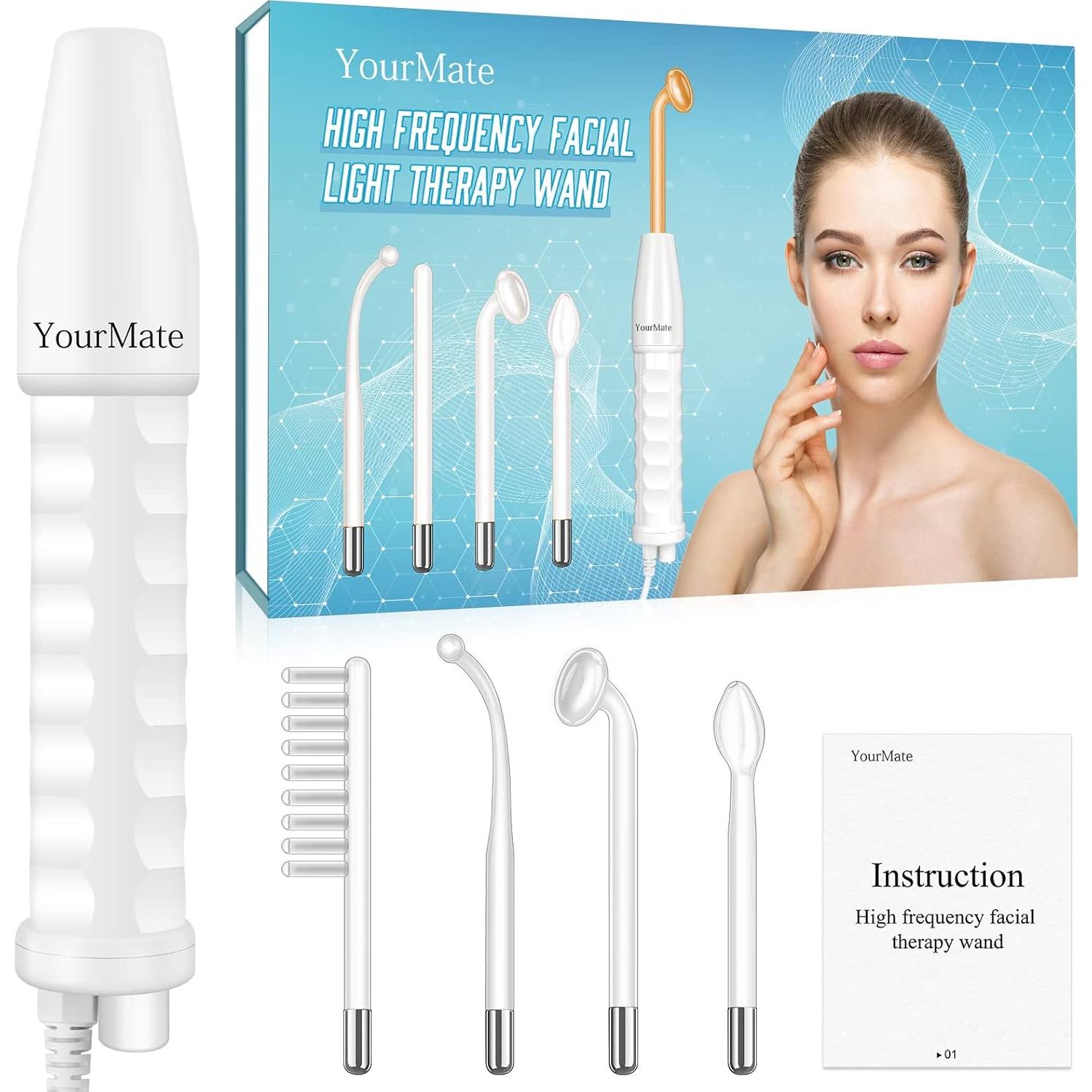 Varita de Alta Frecuencia YourMate para Facial y Cabello - 4 Tubos