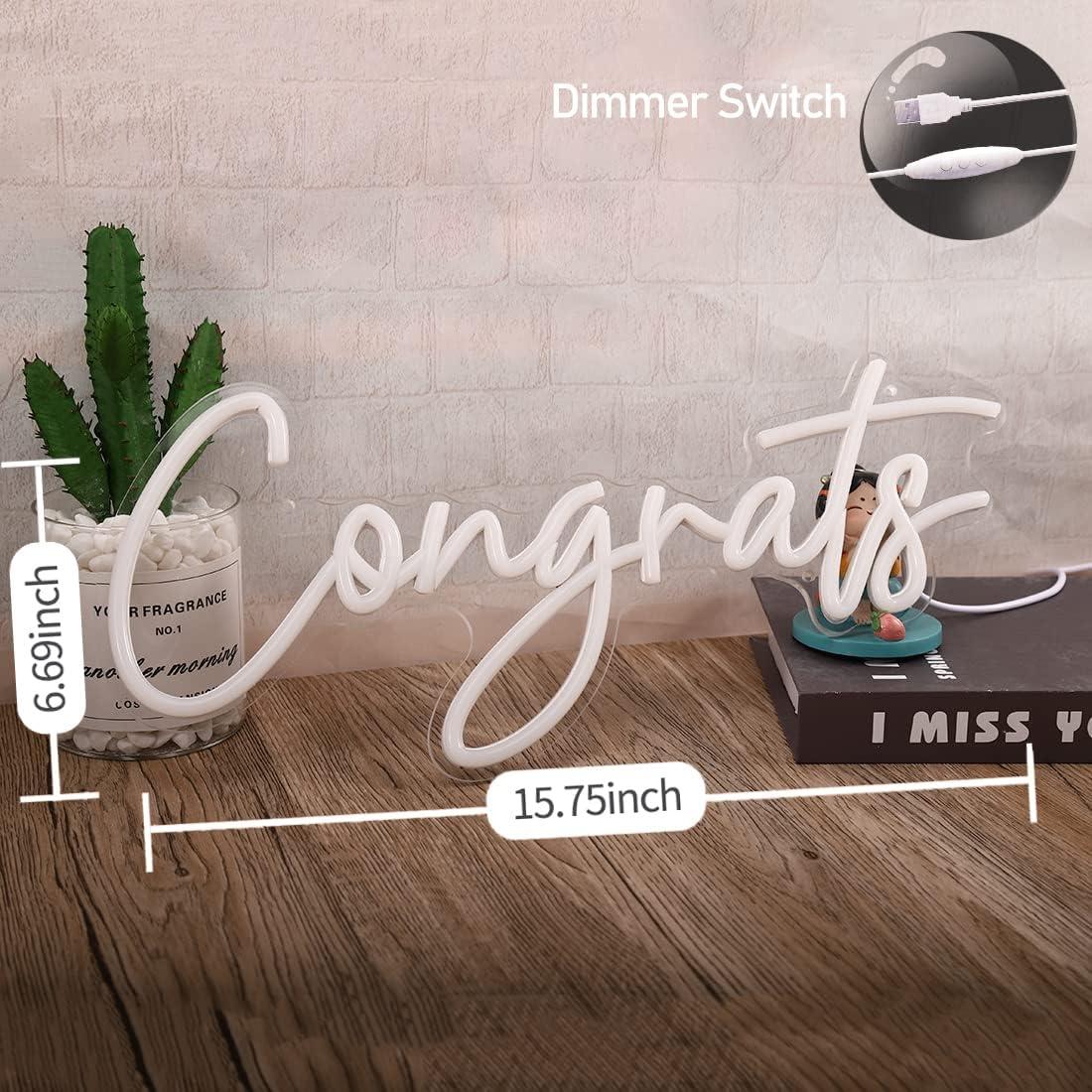 Señal de Neón Britrio Felicitaciones 45x17cm LED USB